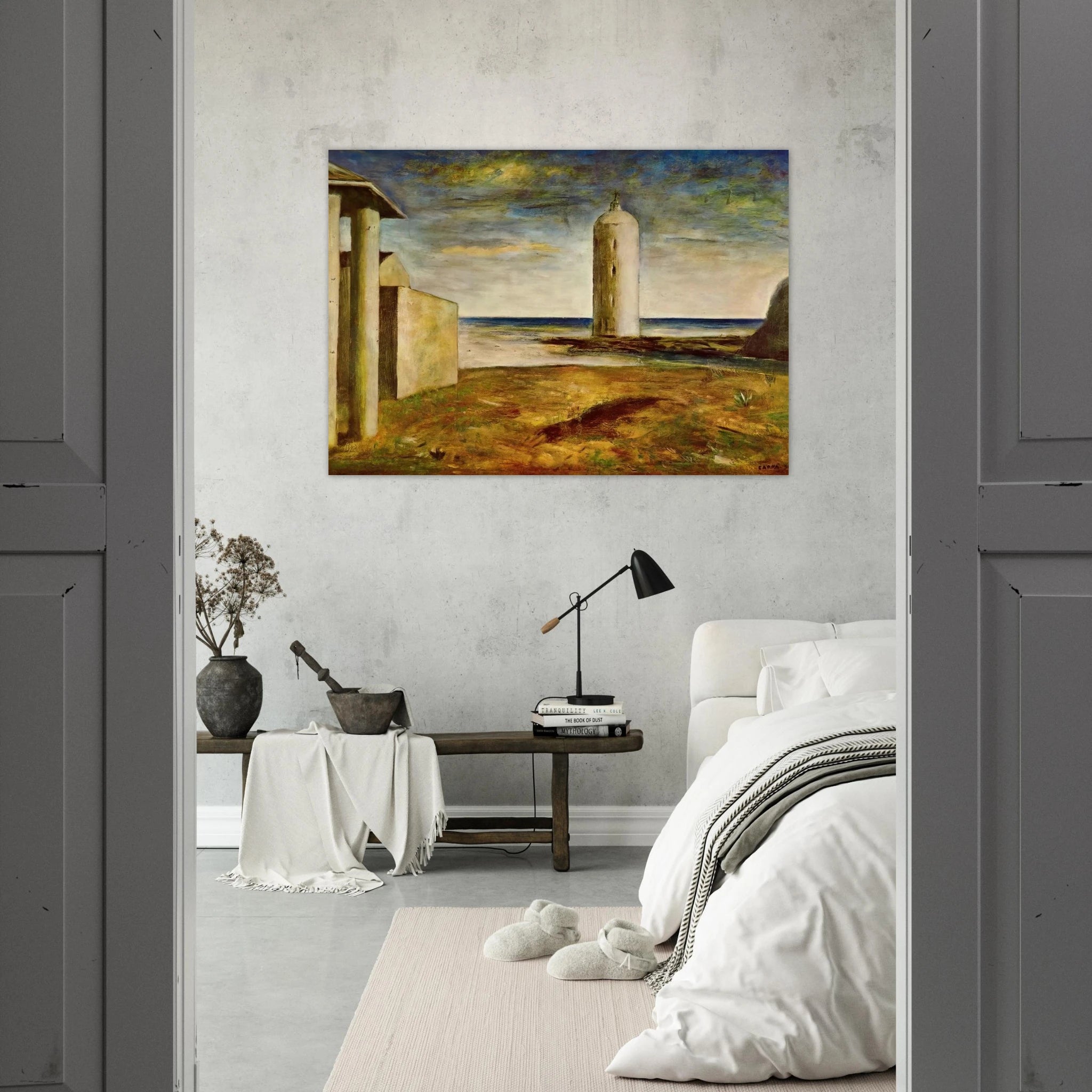 EL FARO 1928 - Carlo Carra Art Print - A0 (84.1 x 118.9  cm) / 33.1 × 46.8 inches | Carlo Carra Poster | Carlo Carra Prints