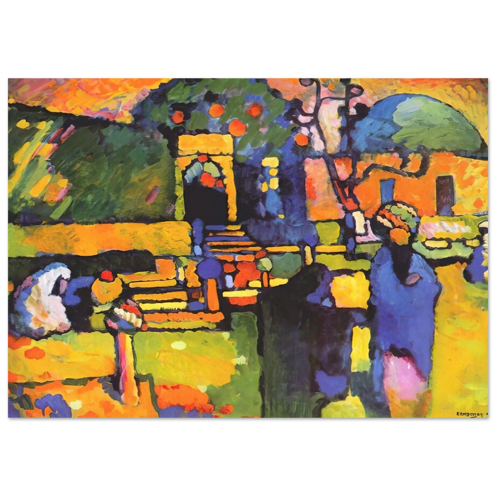 ARABS I CEMETERY 1909 - Wassily Kandinsky Art Print - A0 (84.1 x 118.9  cm) / 33.1 × 46.8 inches | Wassily Kandinsky Poster | Wassily Kandinsky Prints
