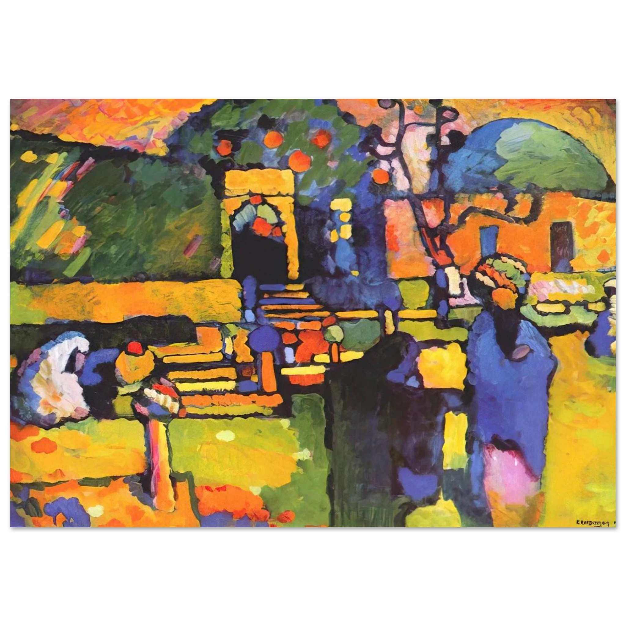ARABS I CEMETERY 1909 - Wassily Kandinsky Art Print - A0 (84.1 x 118.9  cm) / 33.1 × 46.8 inches | Wassily Kandinsky Poster | Wassily Kandinsky Prints