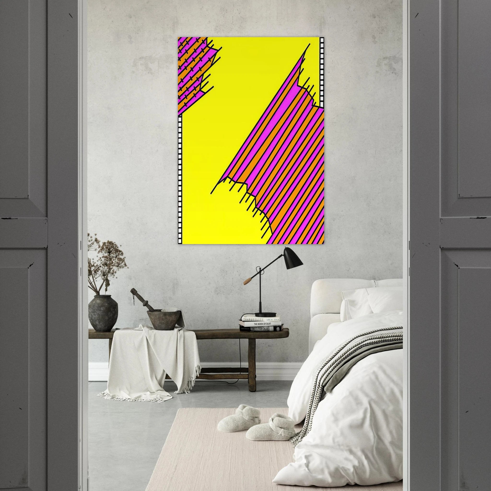 Crossover - 1972 - Nicholas Krushenick Art Print - A0 (84.1 x 118.9  cm) / 33.1 × 46.8 inches | Nicholas Krushenick Poster | Nicholas Krushenick Prints