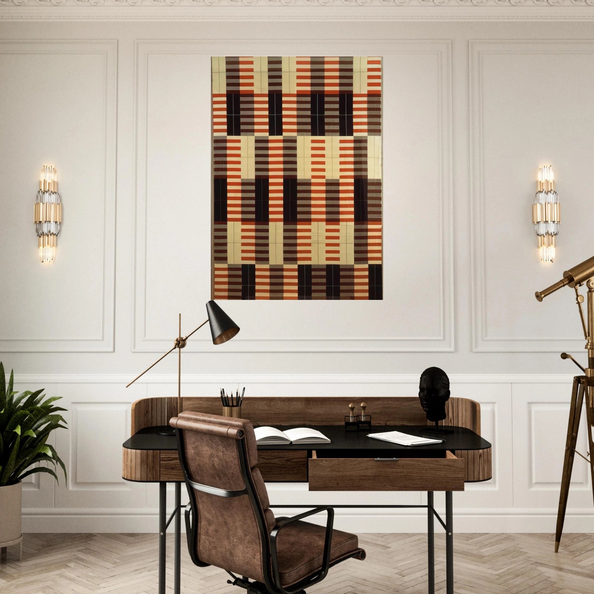 BLACK WHITE RED 1964 - Anni Albers Art Print - A0 (84.1 x 118.9  cm) / 33.1 × 46.8 inches | Anni Albers Poster | Anni Albers Prints