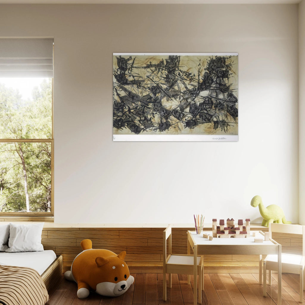 Constructions chimériques - Jean-Paul Riopelle Art Print - A0 (84.1 x 118.9  cm) / 33.1 × 46.8 inches | Jean-Paul Riopelle Poster | Jean-Paul Riopelle Prints