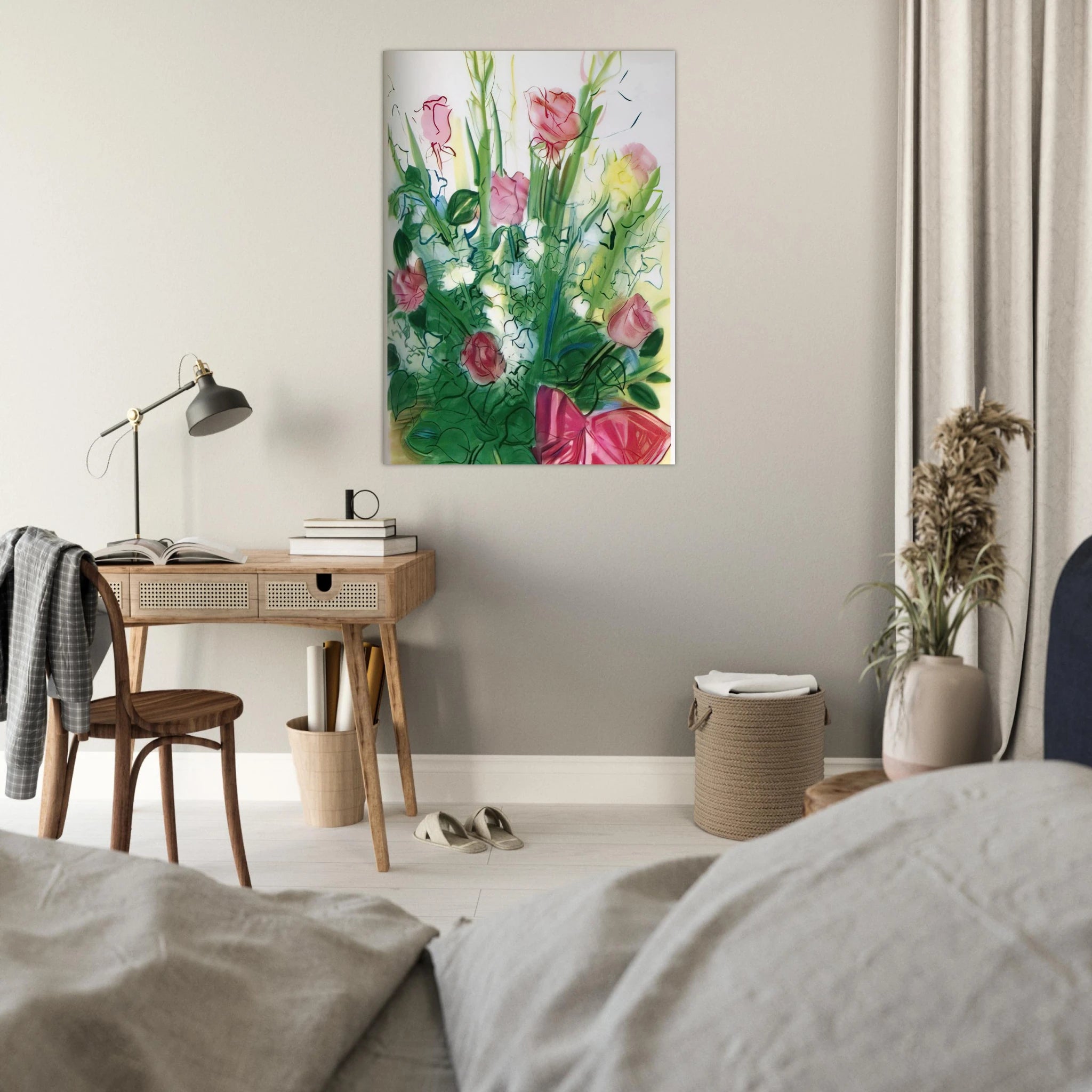 BOUQUET OF ROSES - Raoul Dufy Art Print - A0 (84.1 x 118.9  cm) / 33.1 × 46.8 inches | Raoul Dufy Poster | Raoul Dufy Prints