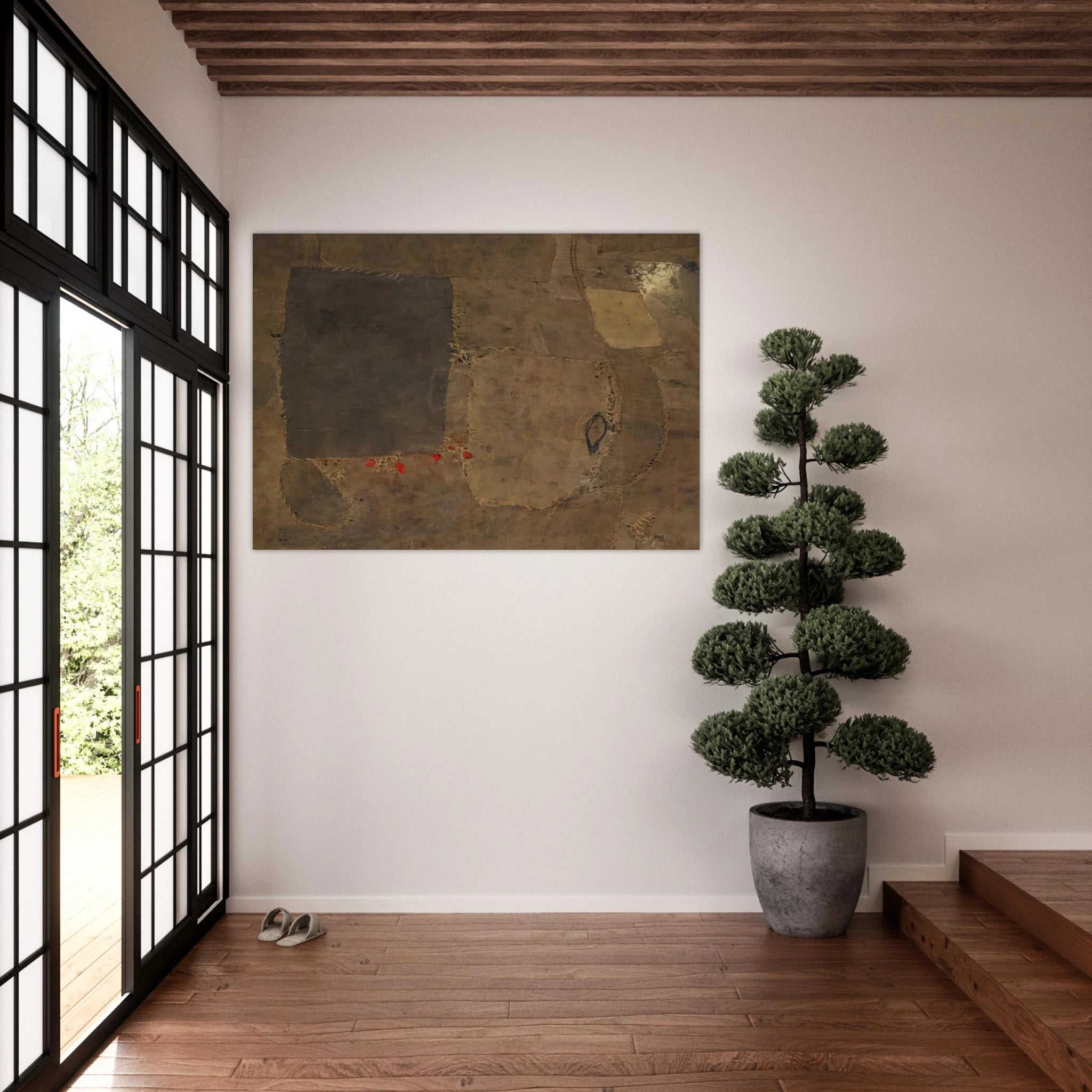 Composition - Alberto Burri Art Print - A0 (84.1 x 118.9  cm) / 33.1 × 46.8 inches | Alberto Burri Poster | Alberto Burri Prints