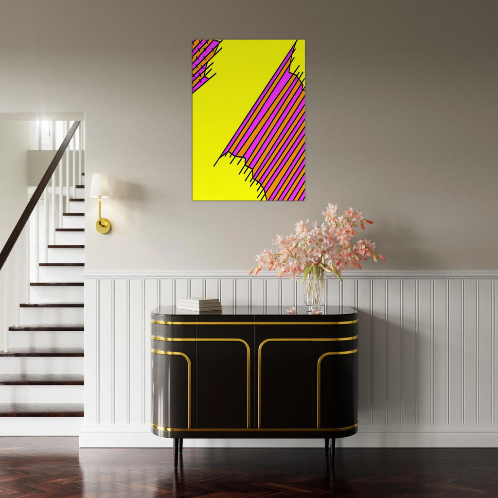 Crossover - 1972 - Nicholas Krushenick Canvas - 70x100 cm / 28x40 inches | Nicholas Krushenick Wrapped Canvas | Nicholas Krushenick Wall Art