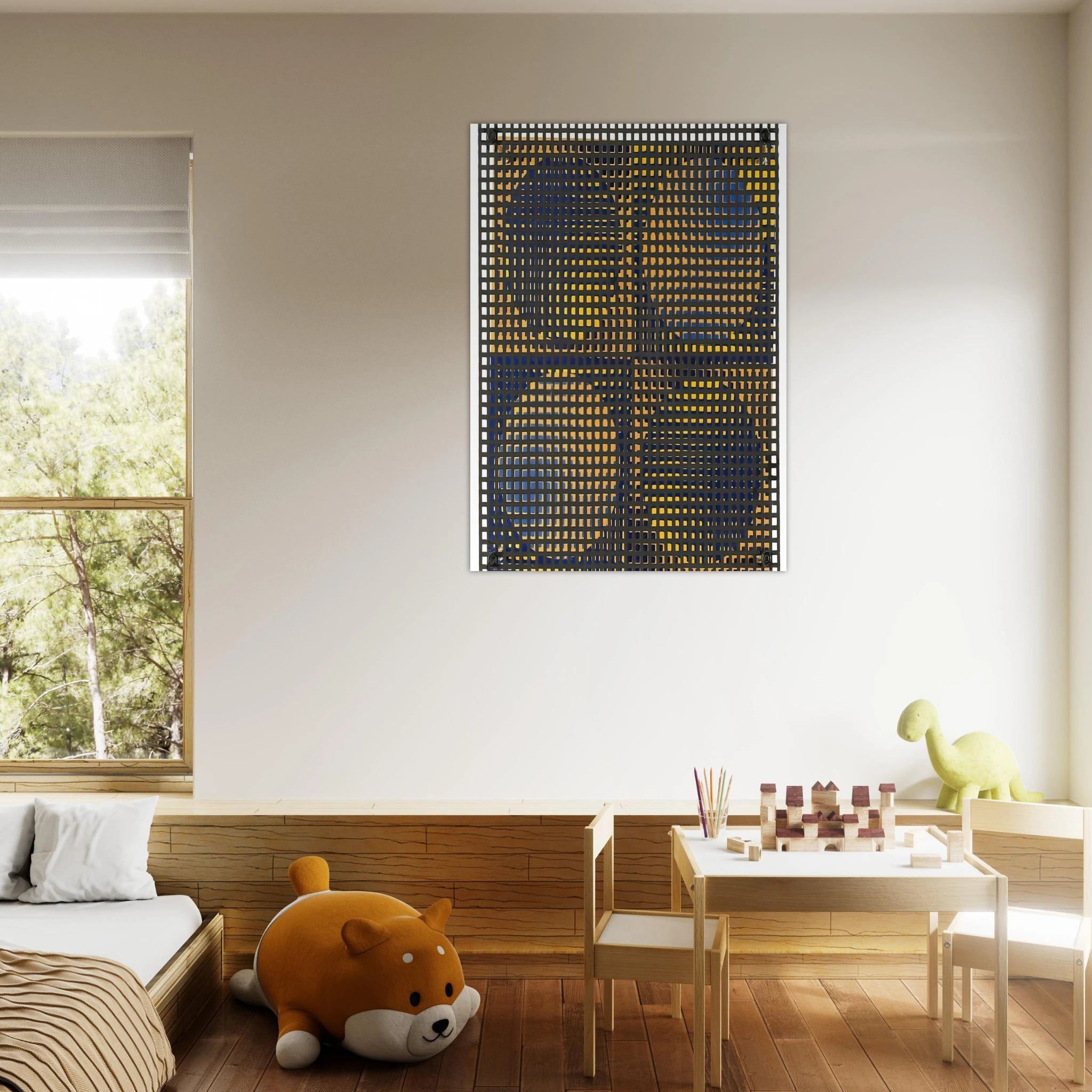 4 - cuadrados 4 - círculos - Op Art - Antonio Asis Art Print - A0 (84.1 x 118.9  cm) / 33.1 × 46.8 inches | Antonio Asis Poster | Antonio Asis Prints