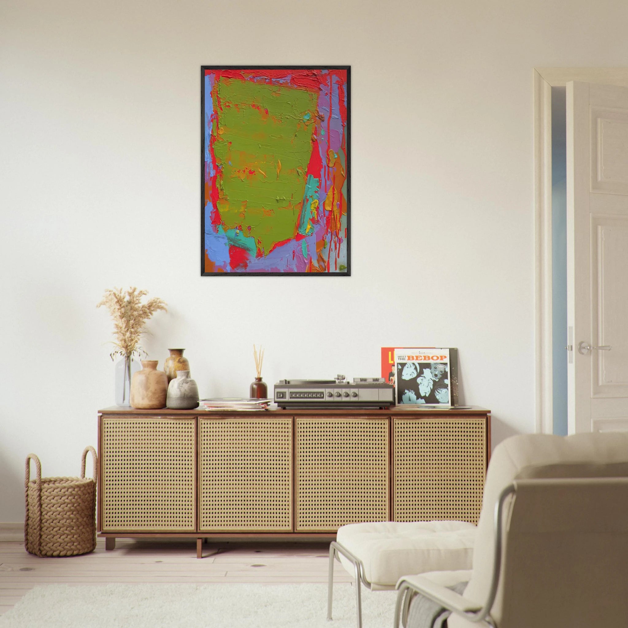 21.1.75 - 1975 - John Hoyland Framed Art Print - 70x100 cm / 28x40 inches | John Hoyland Framed Poster | John Hoyland Framed prints