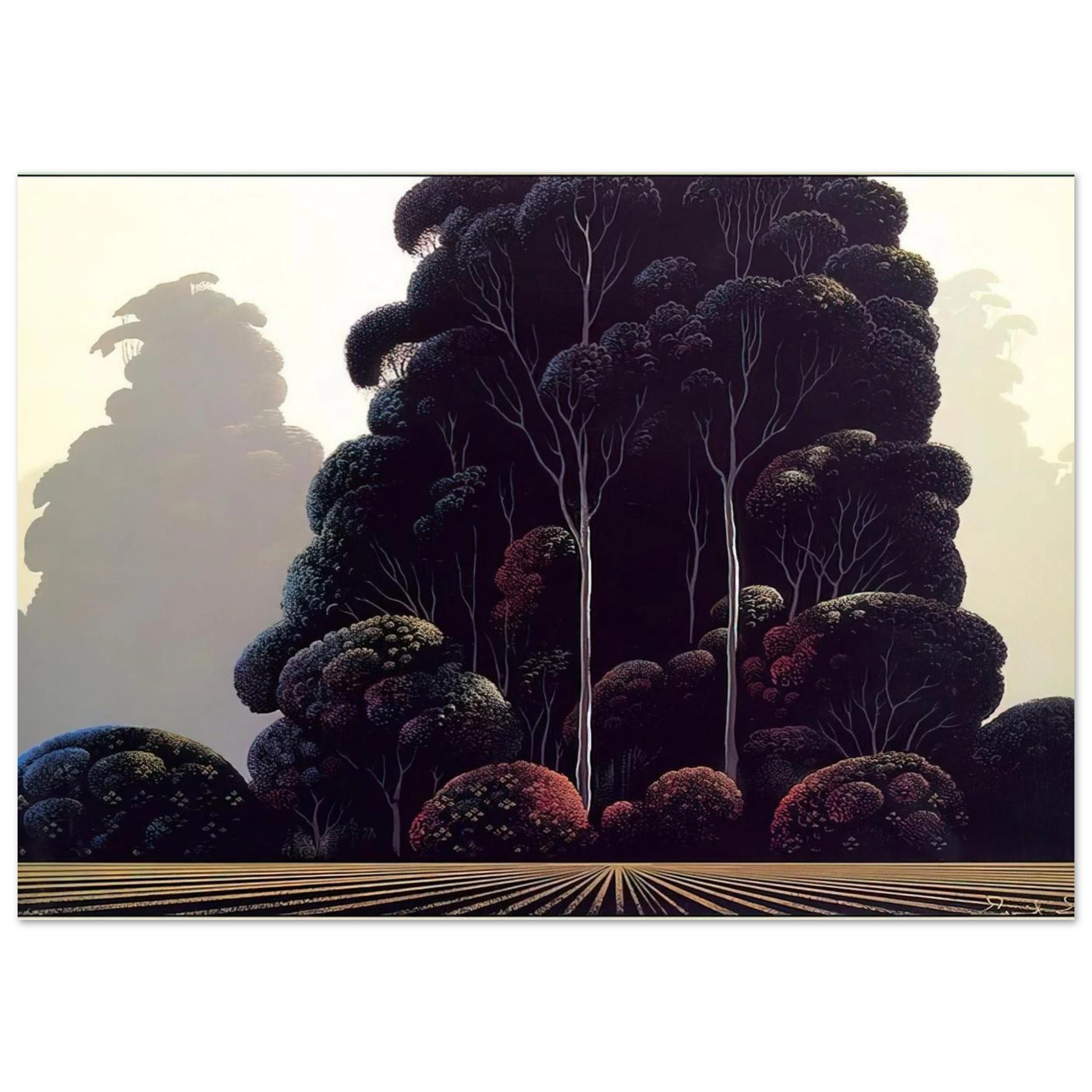 Autumn - Eyvind Earle Art Print - A0 (84.1 x 118.9  cm) / 33.1 × 46.8 inches | Eyvind Earle Poster | Eyvind Earle Prints