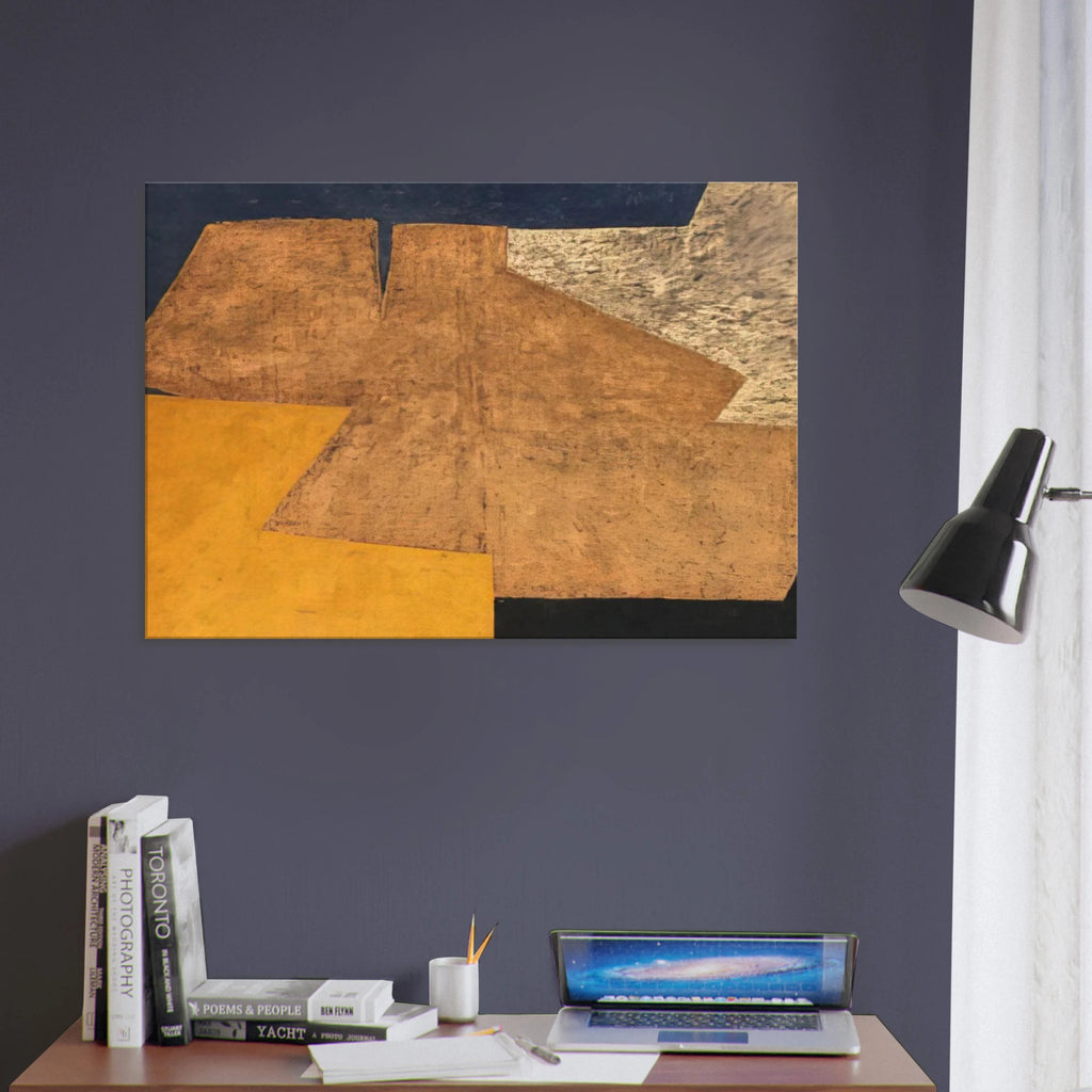 Composition jaune, mauve, bleu et noir La table d'or - 1952 - Serge Poliakoff Canvas - 70x100 cm / 28x40 inches | Serge Poliakoff Wrapped Canvas | Serge Poliakoff Wall Art