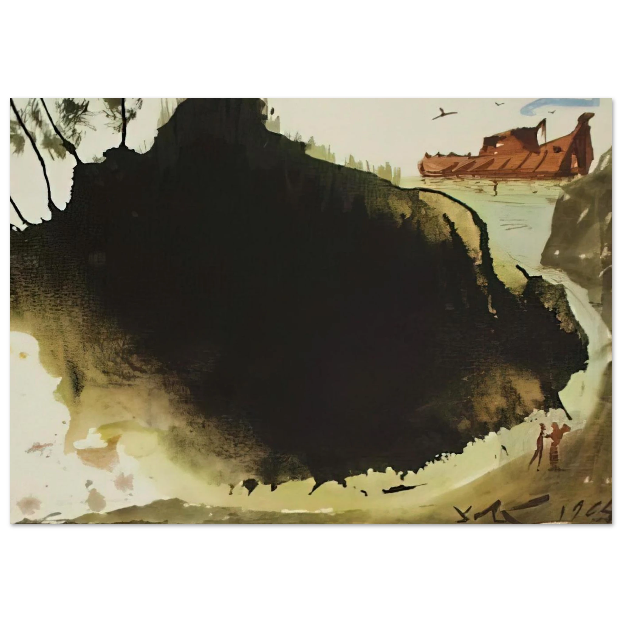 AQUAE DILUVII SUPER TERRAM GENESIS 6 17 1967 - Salvador Dali Art Print - A0 (84.1 x 118.9  cm) / 33.1 × 46.8 inches | Salvador Dali Poster | Salvador Dali Prints