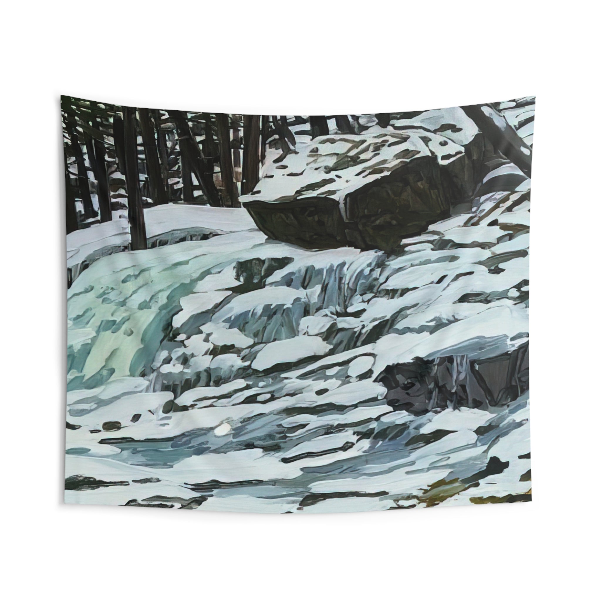 Study for Aqua Spring - 1997 By Neil Welliver Tapestry | Neil Welliver Large Tapestry Art