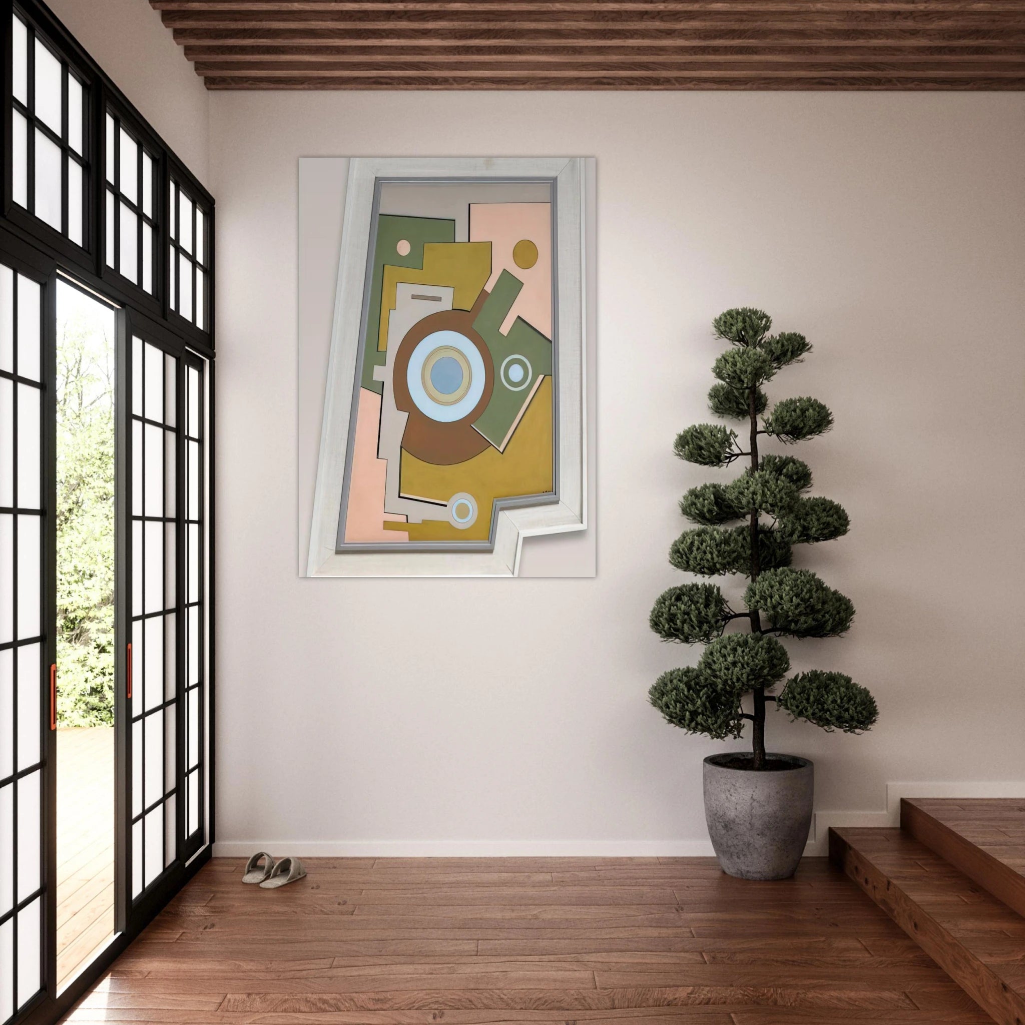 Blue Circle - 1947 - Carmelo Arden Quin Art Print - A0 (84.1 x 118.9  cm) / 33.1 × 46.8 inches | Carmelo Arden Quin Poster | Carmelo Arden Quin Prints