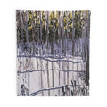 Trees Reflected on Ice - 2002 By Neil Welliver Tapestry | Neil Welliver Large Tapestry Art