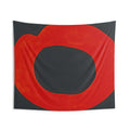 Red Circle on Black - 1965 By Jiro Yoshihara Tapestry | Jiro Yoshihara Large Tapestry Art
