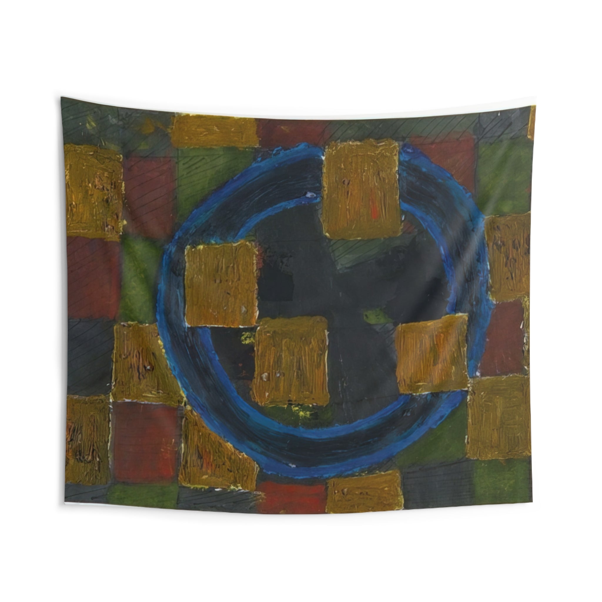 Kreise und Quadrate - 1963 By Johannes Itten Tapestry | Johannes Itten Large Tapestry Art