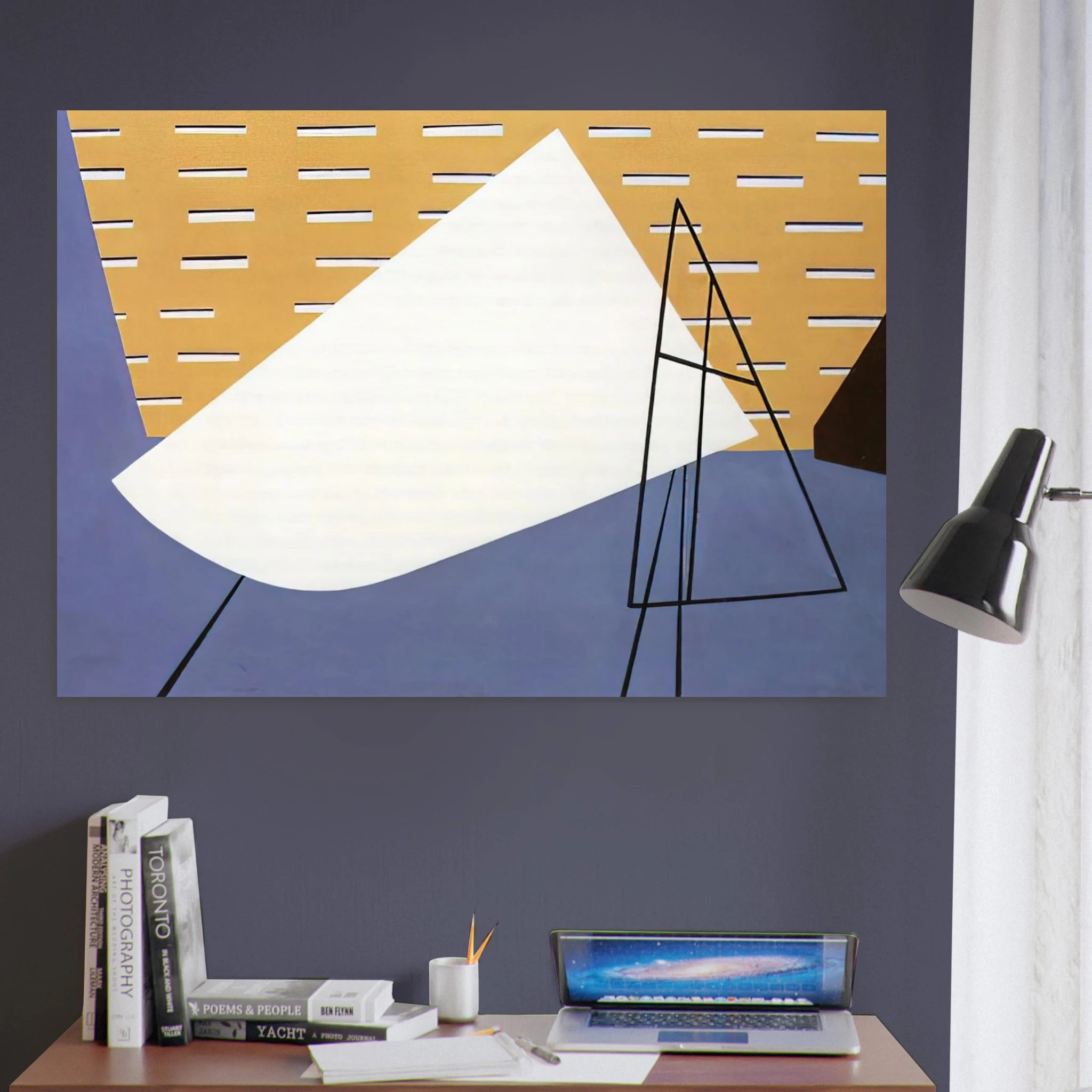 Aircraft Plant - 1945 - Ralston Crawford Art Print - A0 (84.1 x 118.9  cm) / 33.1 × 46.8 inches | Ralston Crawford Poster | Ralston Crawford Prints