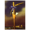 BLUE KNOT AND EAR OF WHEAT NEXT TO THE CASTLE - Salvador Dali Art Print - A0 (84.1 x 118.9  cm) / 33.1 × 46.8 inches | Salvador Dali Poster | Salvador Dali Prints