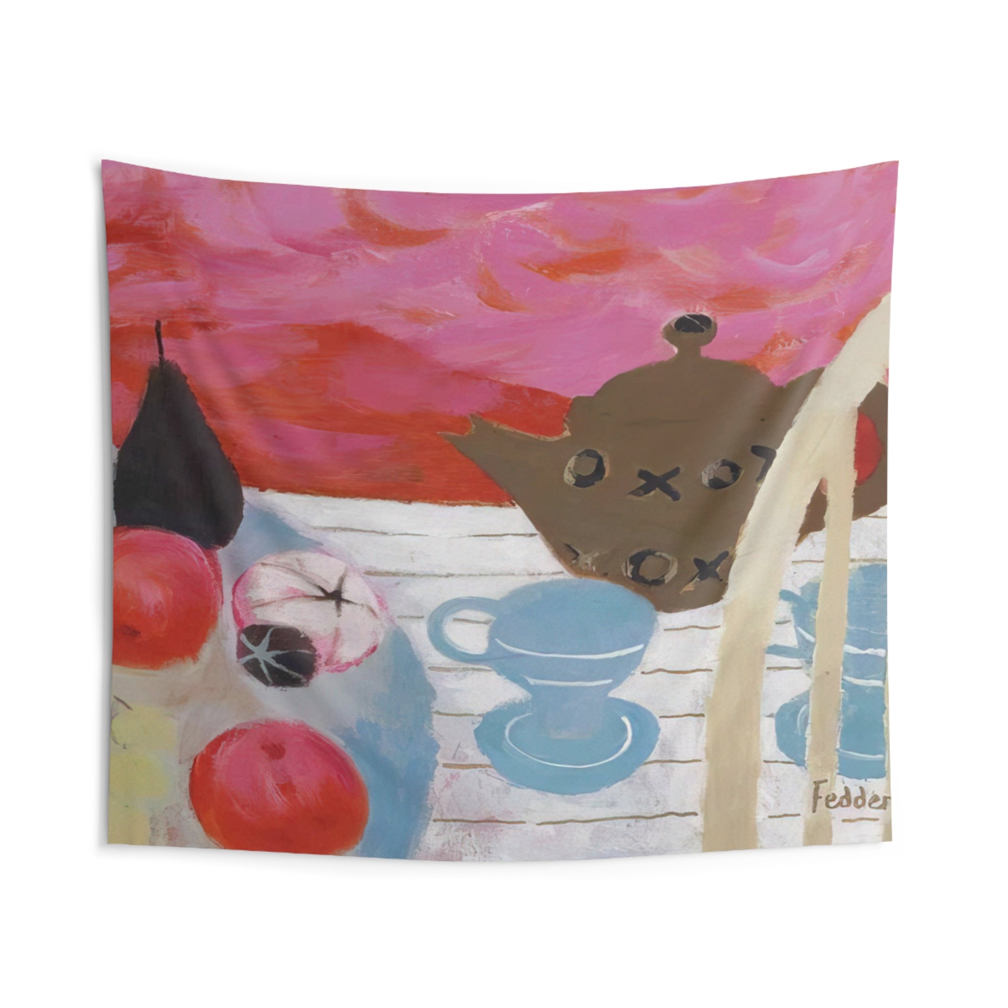 The Teapot - 1984 By Mary Fedden Tapestry | Mary Fedden Large Tapestry Art