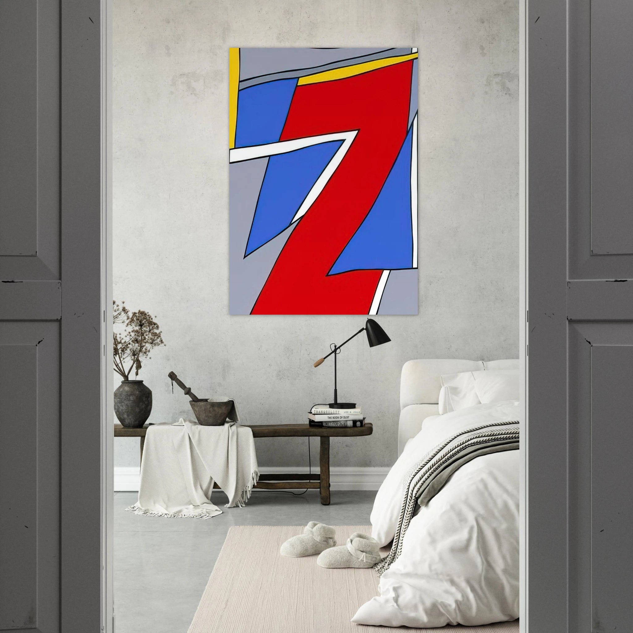 Ancient Image - 1984 - Nicholas Krushenick Art Print - A0 (84.1 x 118.9  cm) / 33.1 × 46.8 inches | Nicholas Krushenick Poster | Nicholas Krushenick Prints