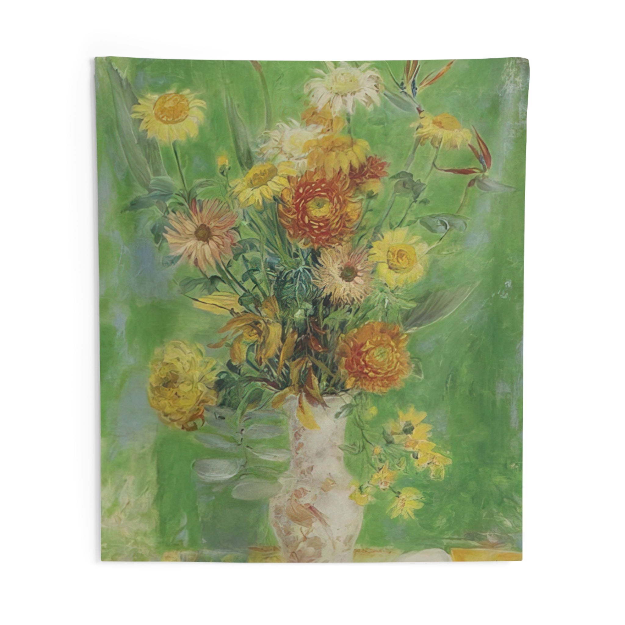 Chrysanthemums and Sunflowers - Post-Impressionism By Le Pho Tapestry | Le Pho Large Tapestry Art