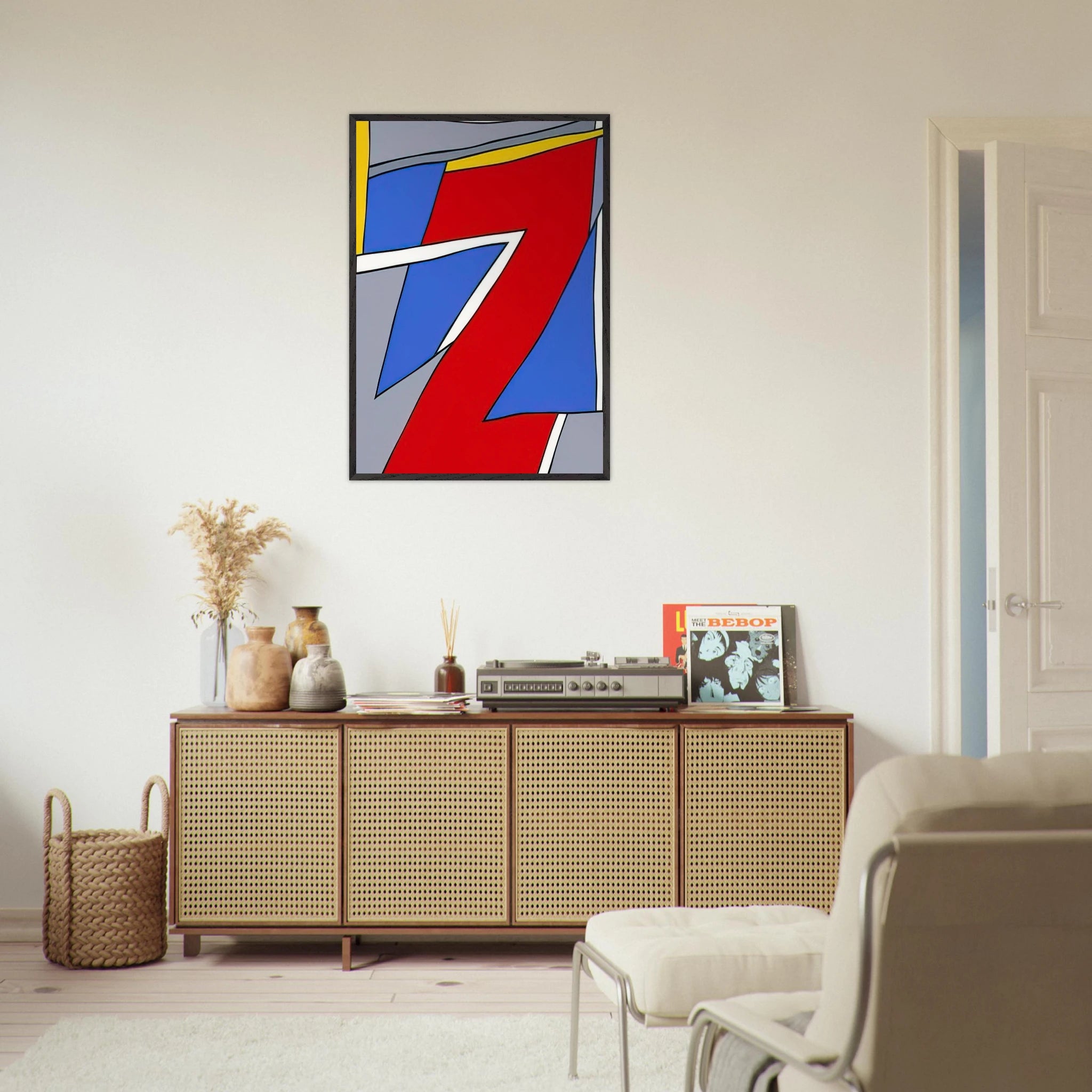 Ancient Image - 1984 - Nicholas Krushenick Framed Art Print - 70x100 cm / 28x40 inches | Nicholas Krushenick Framed Poster | Nicholas Krushenick Framed prints