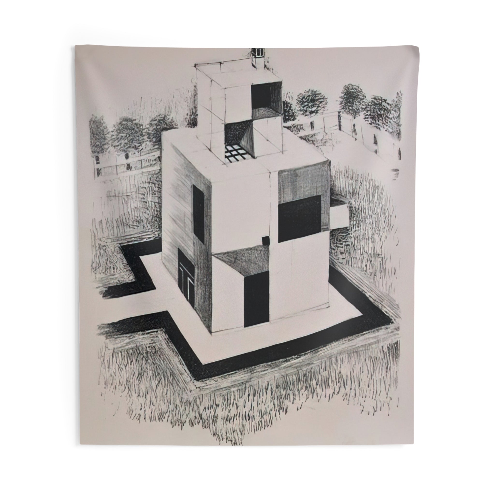 Haus Des Weissen Mannes - 1924 By Johannes Itten Tapestry | Johannes Itten Large Tapestry Art