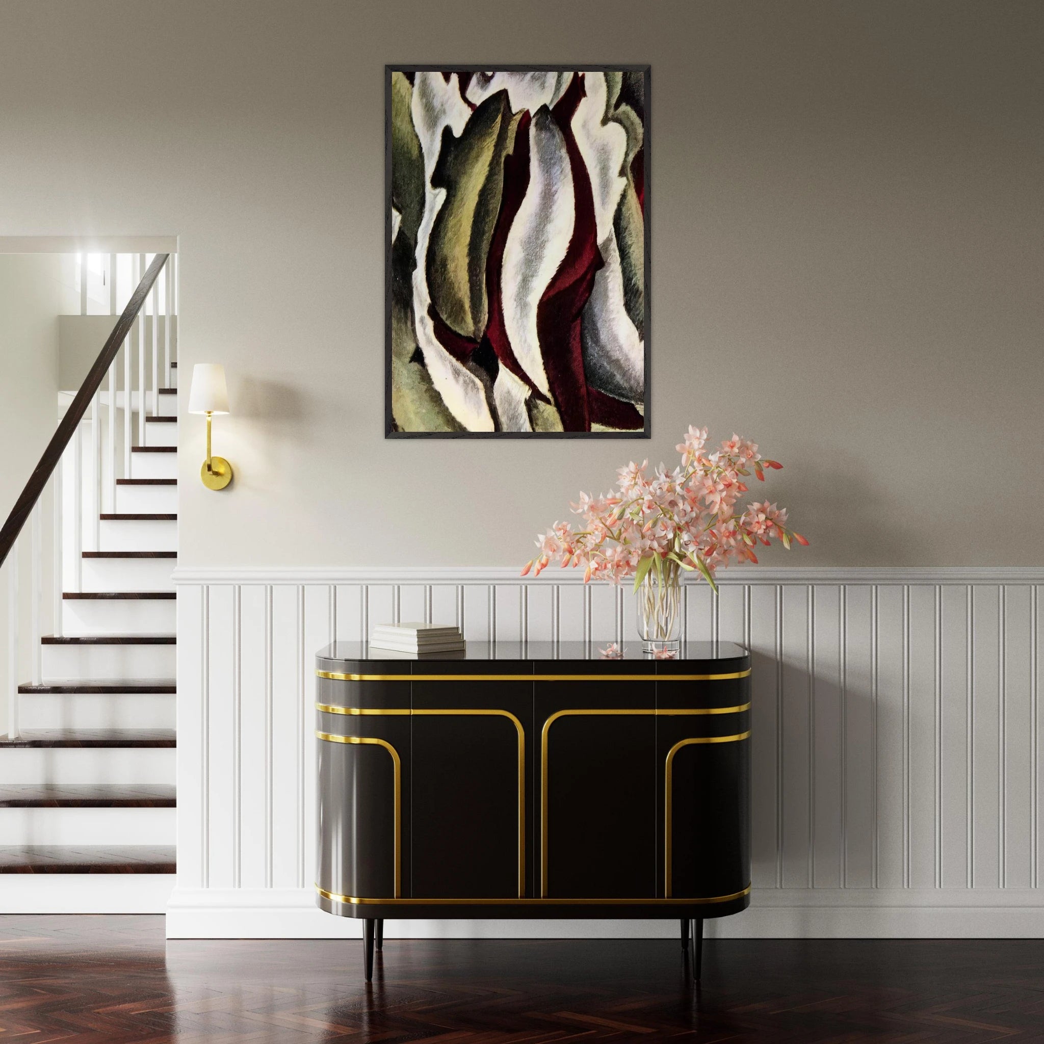 Based on Leaf Forms and Spaces - 1912 - Arthur Dove Framed Art Print - 70x100 cm / 28x40 inches | Arthur Dove Framed Poster | Arthur Dove Framed prints