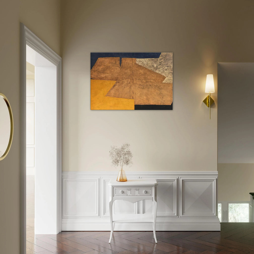 Composition jaune, mauve, bleu et noir La table d'or - 1952 - Serge Poliakoff Canvas - 70x100 cm / 28x40 inches | Serge Poliakoff Wrapped Canvas | Serge Poliakoff Wall Art