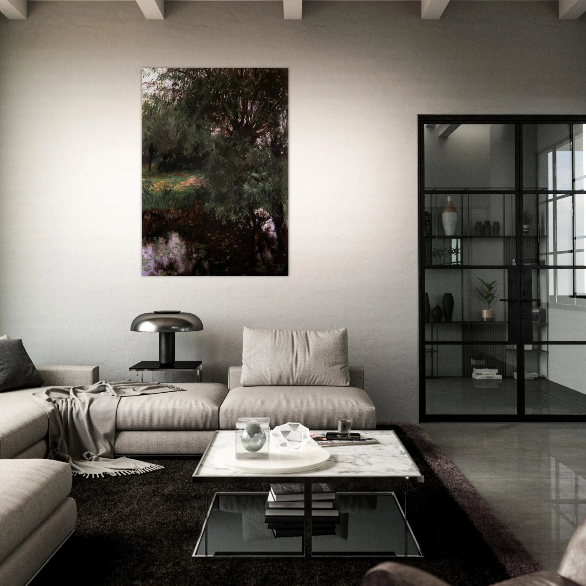 A Backwater at Wargrave - John Singer Sargent Art Print - A0 (84.1 x 118.9  cm) / 33.1 × 46.8 inches | John Singer Sargent Poster | John Singer Sargent Prints