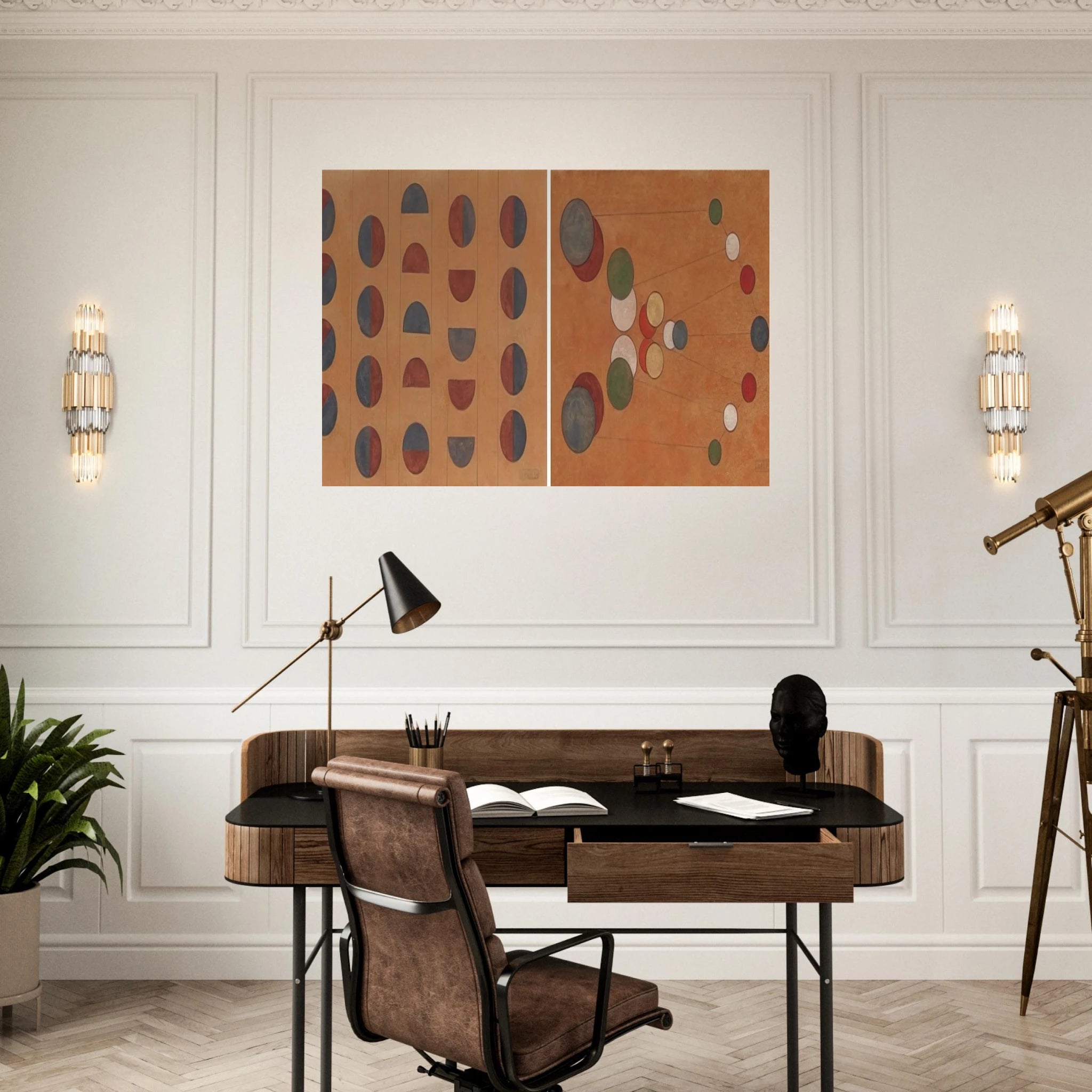 Diptych - 1956 1 - Lolo Soldevilla Art Print - A0 (84.1 x 118.9  cm) / 33.1 × 46.8 inches | Lolo Soldevilla Poster | Lolo Soldevilla Prints