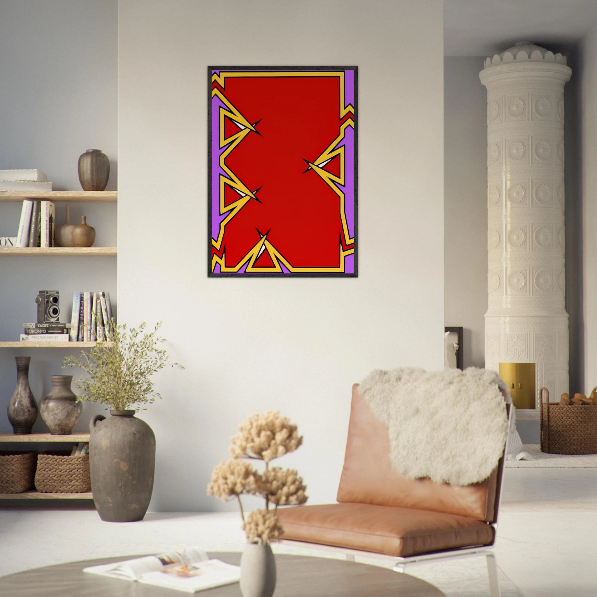 Boston Tea Party - 1975 - Nicholas Krushenick Framed Art Print - 70x100 cm / 28x40 inches | Nicholas Krushenick Framed Poster | Nicholas Krushenick Framed prints