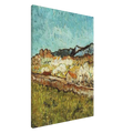 At the Foot of the Mountains - Vincent van Gogh Canvas - 70x100 cm / 28x40 inches | Vincent van Gogh Wrapped Canvas | Vincent van Gogh Wall Art
