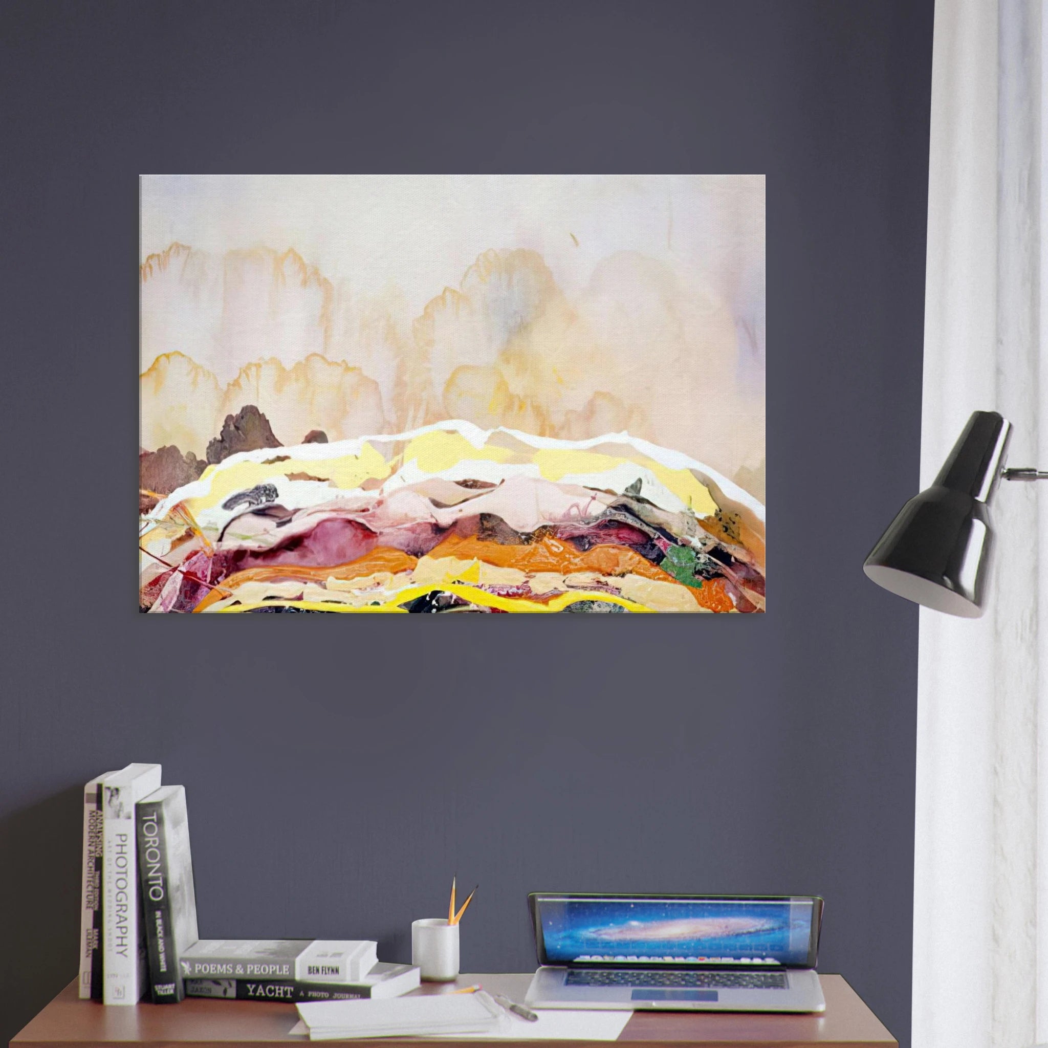 Danish Opera - 1969 - Ronnie Landfield Canvas - 70x100 cm / 28x40 inches | Ronnie Landfield Wrapped Canvas | Ronnie Landfield Wall Art