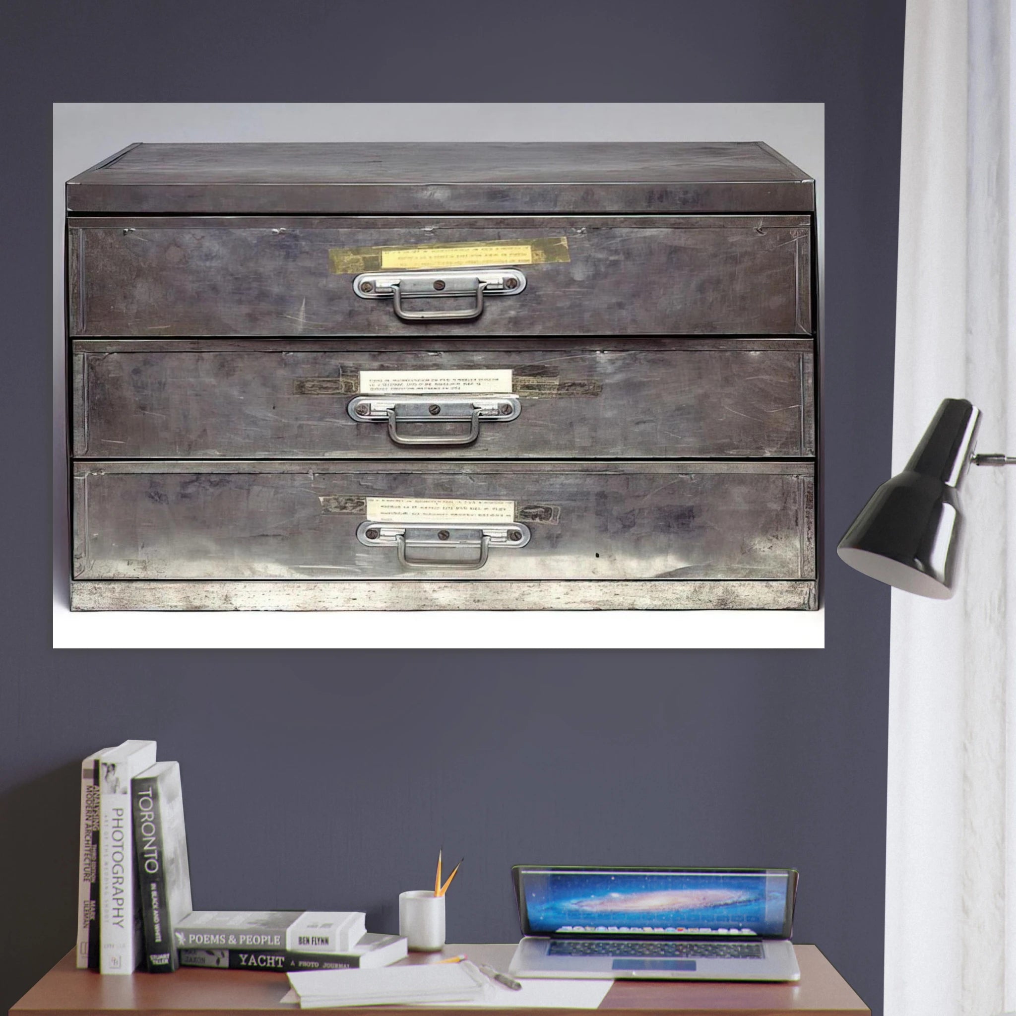 ATTEMPT AT RECREATION THREE DRAWERS 1971 - Christian Boltanski Art Print - A0 (84.1 x 118.9  cm) / 33.1 × 46.8 inches | Christian Boltanski Poster | Christian Boltanski Prints