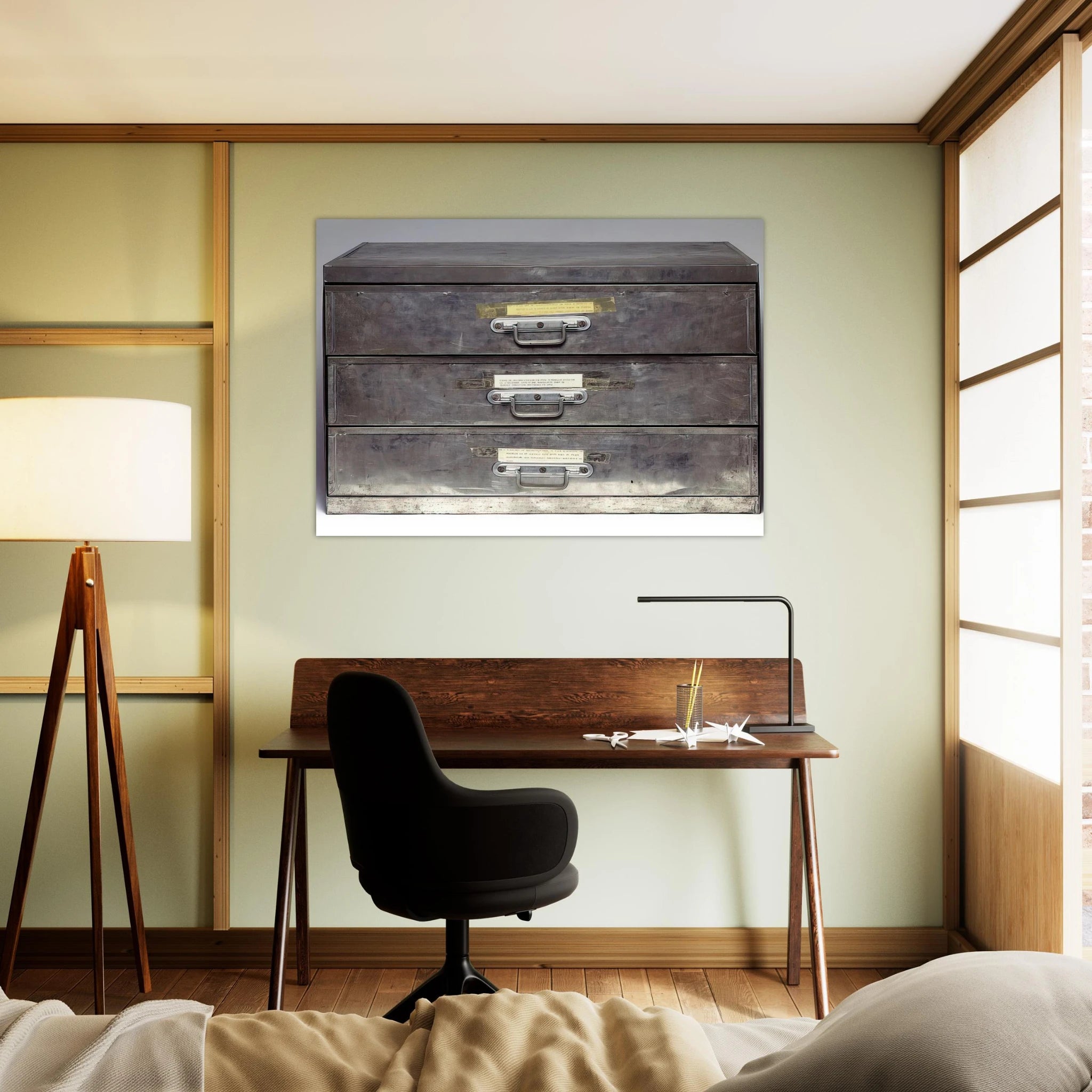 ATTEMPT AT RECREATION THREE DRAWERS 1971 - Christian Boltanski Art Print - A0 (84.1 x 118.9  cm) / 33.1 × 46.8 inches | Christian Boltanski Poster | Christian Boltanski Prints