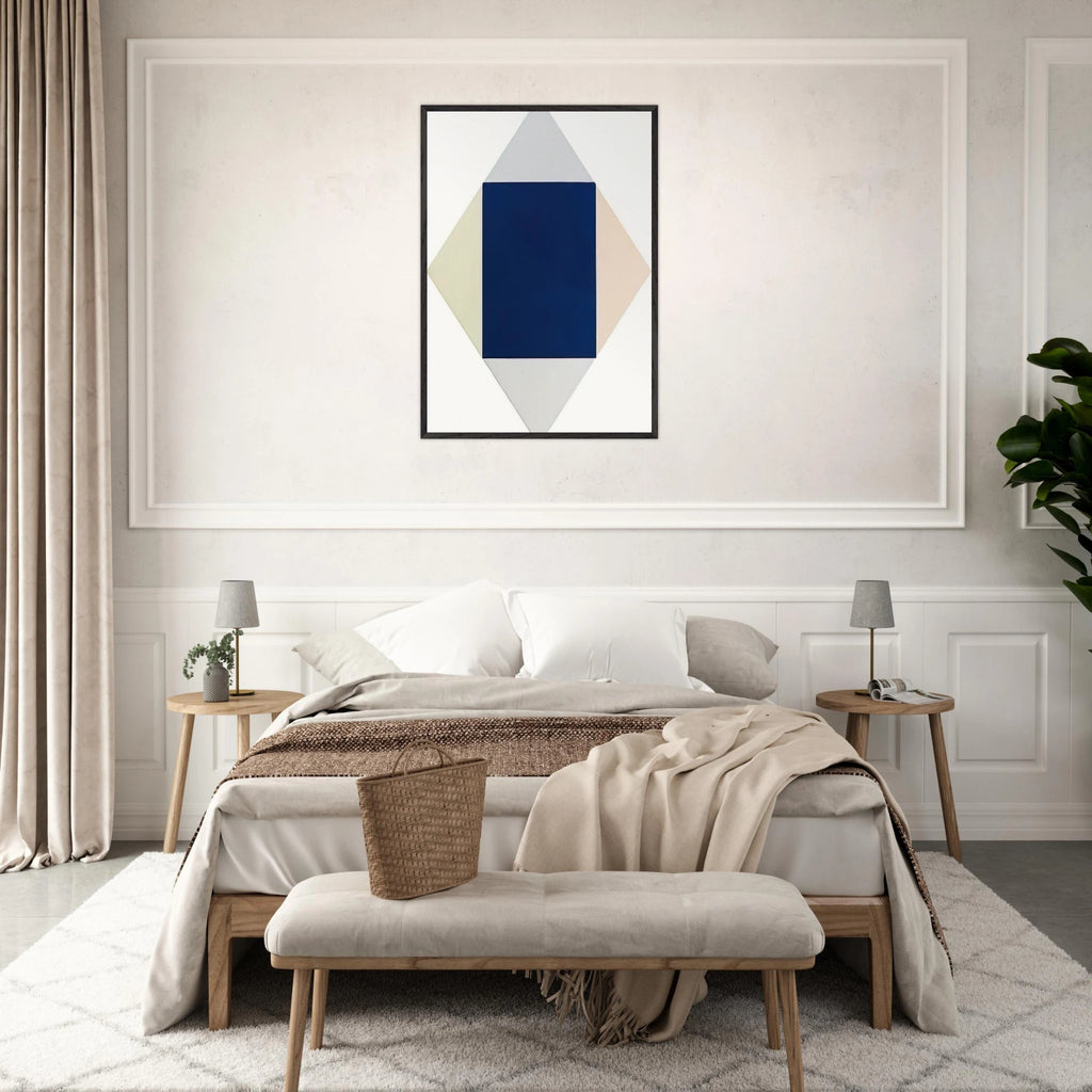 Blauer kern - 1969 - Max Bill Framed Art Print - 70x100 cm / 28x40 inches | Max Bill Framed Poster | Max Bill Framed prints