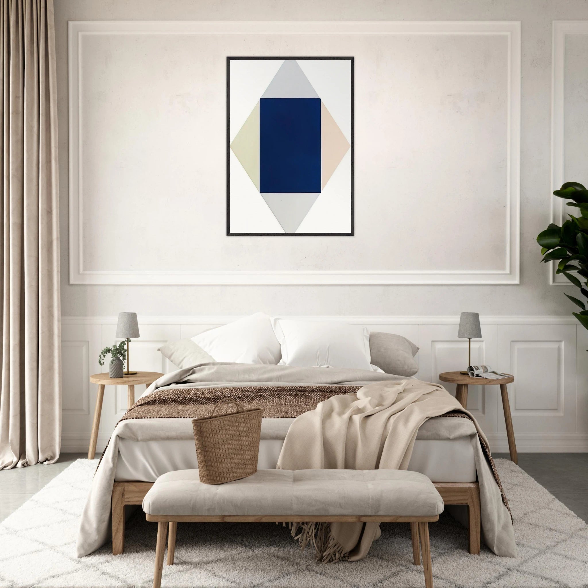 Blauer kern - 1969 - Max Bill Framed Art Print - 70x100 cm / 28x40 inches | Max Bill Framed Poster | Max Bill Framed prints