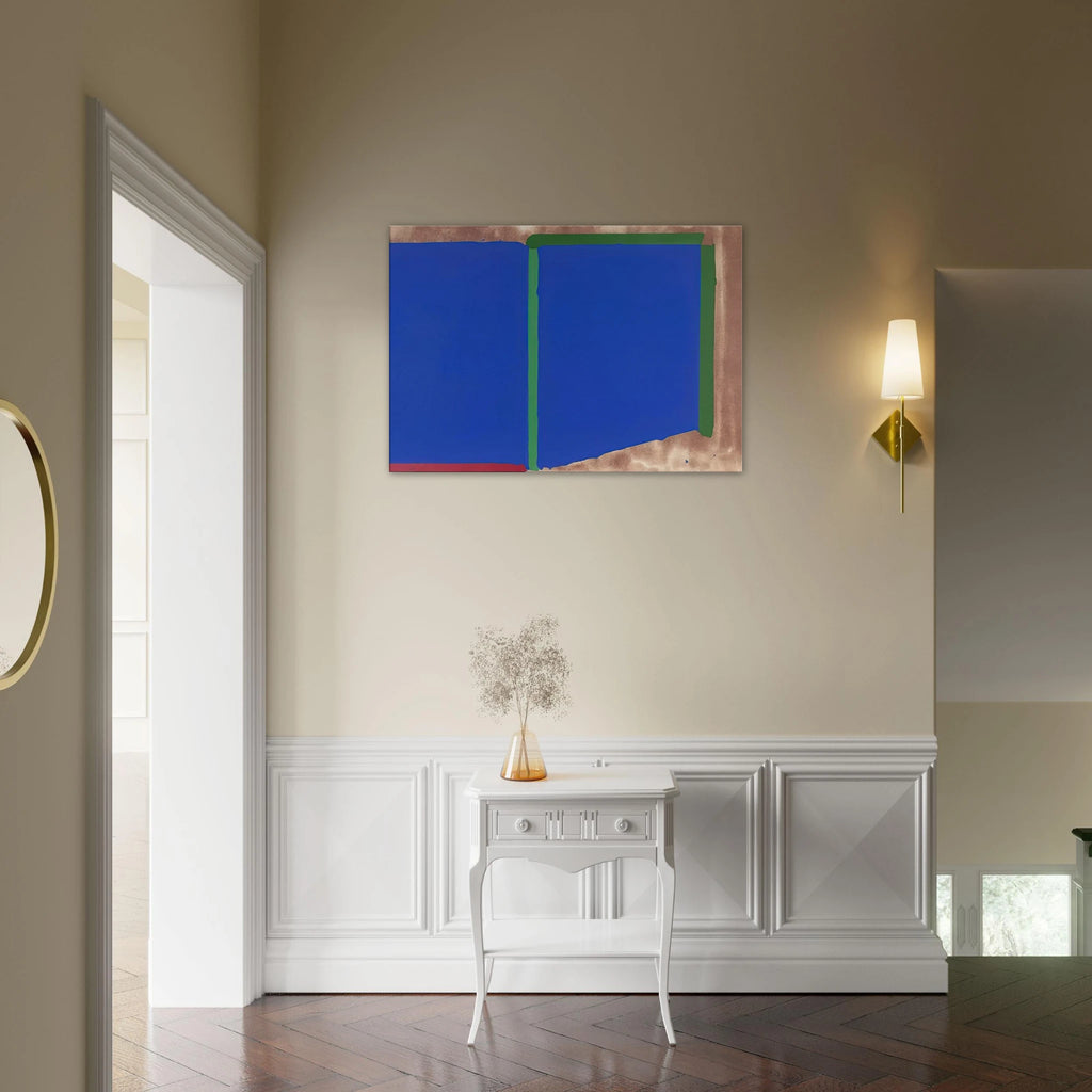 Blues, Greens - 1969 - John Hoyland Canvas - 70x100 cm / 28x40 inches | John Hoyland Wrapped Canvas | John Hoyland Wall Art