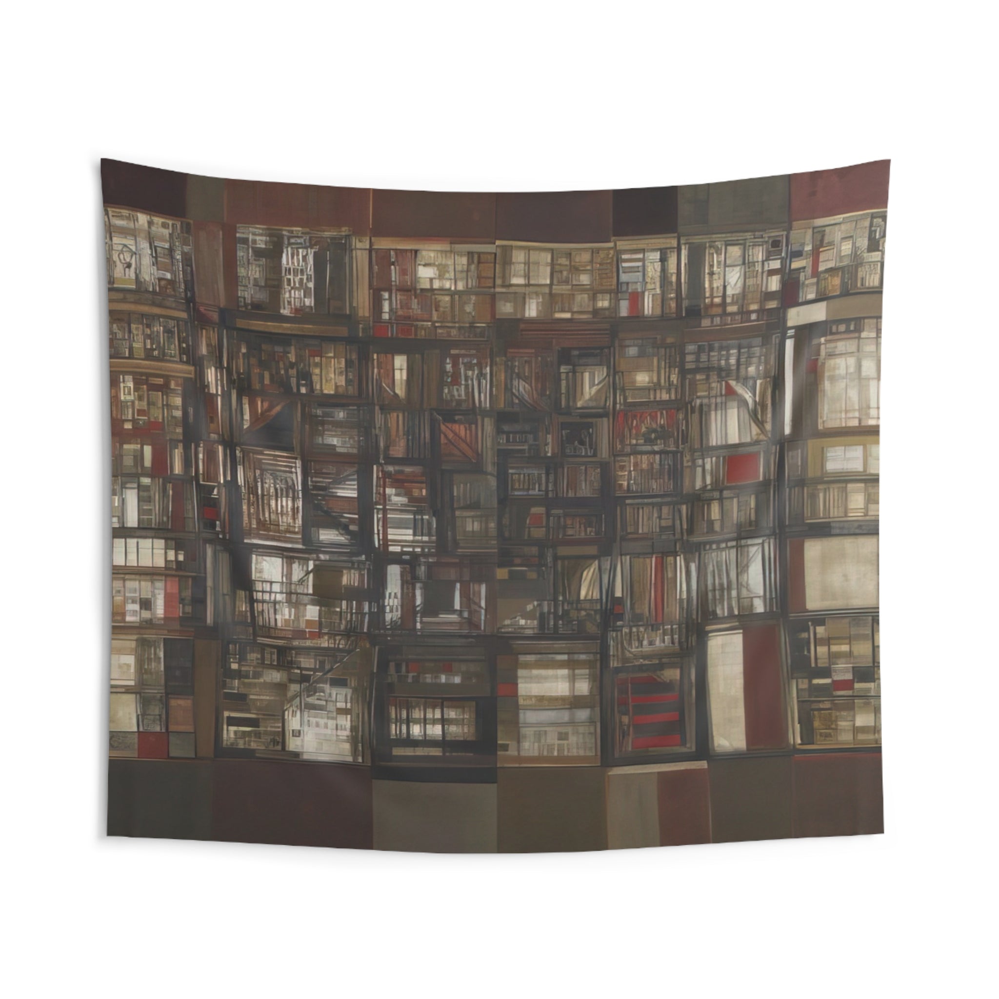 A biblioteca em fogo - 1974 By Maria Helena Vieira da Silva Tapestry | Maria Helena Vieira da Silva Large Tapestry Art