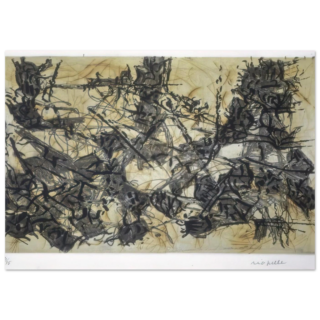 Constructions chimériques - Jean-Paul Riopelle Art Print - A0 (84.1 x 118.9  cm) / 33.1 × 46.8 inches | Jean-Paul Riopelle Poster | Jean-Paul Riopelle Prints