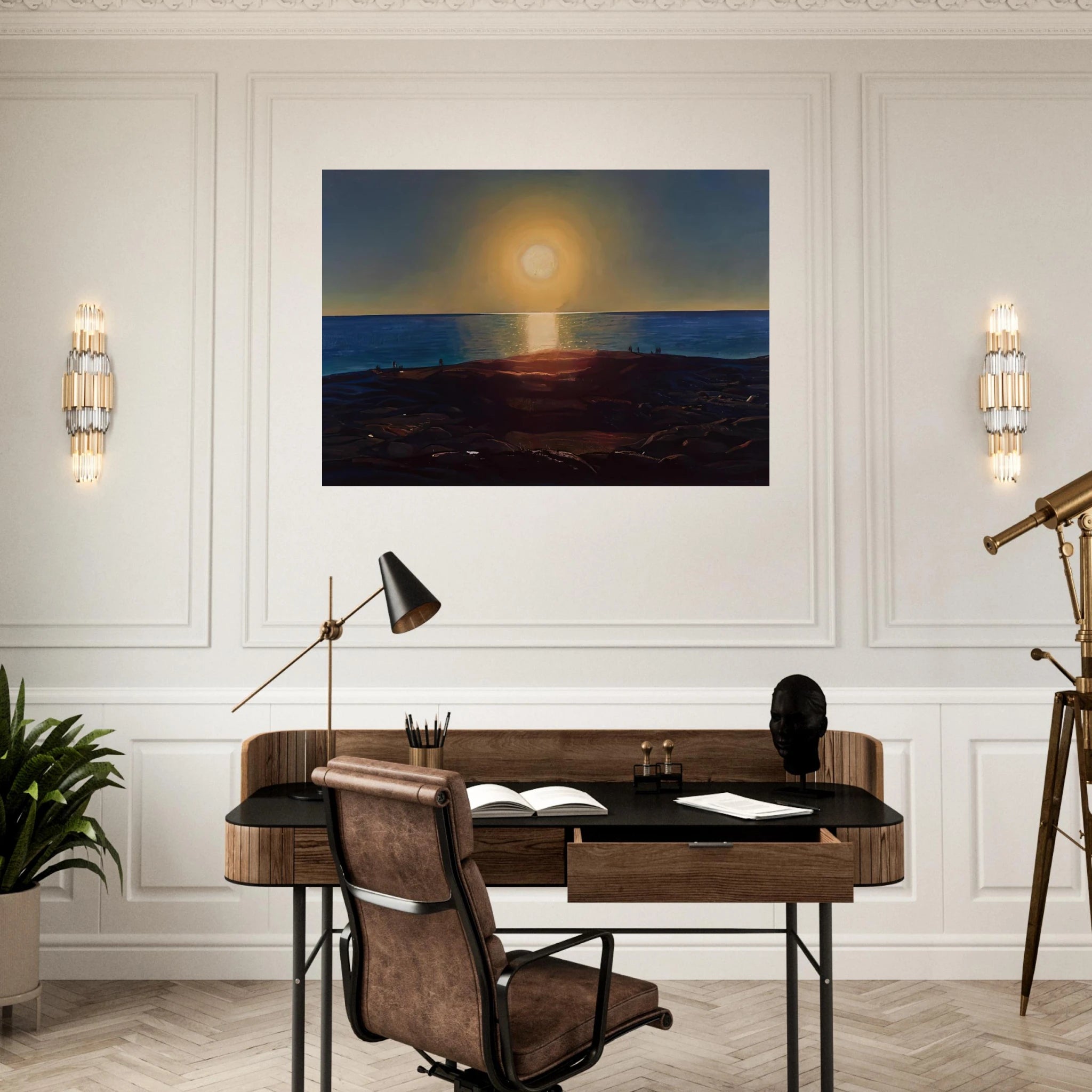 Calm and Free Maine Coast - Rockwell Kent Art Print - A0 (84.1 x 118.9  cm) / 33.1 × 46.8 inches | Rockwell Kent Poster | Rockwell Kent Prints