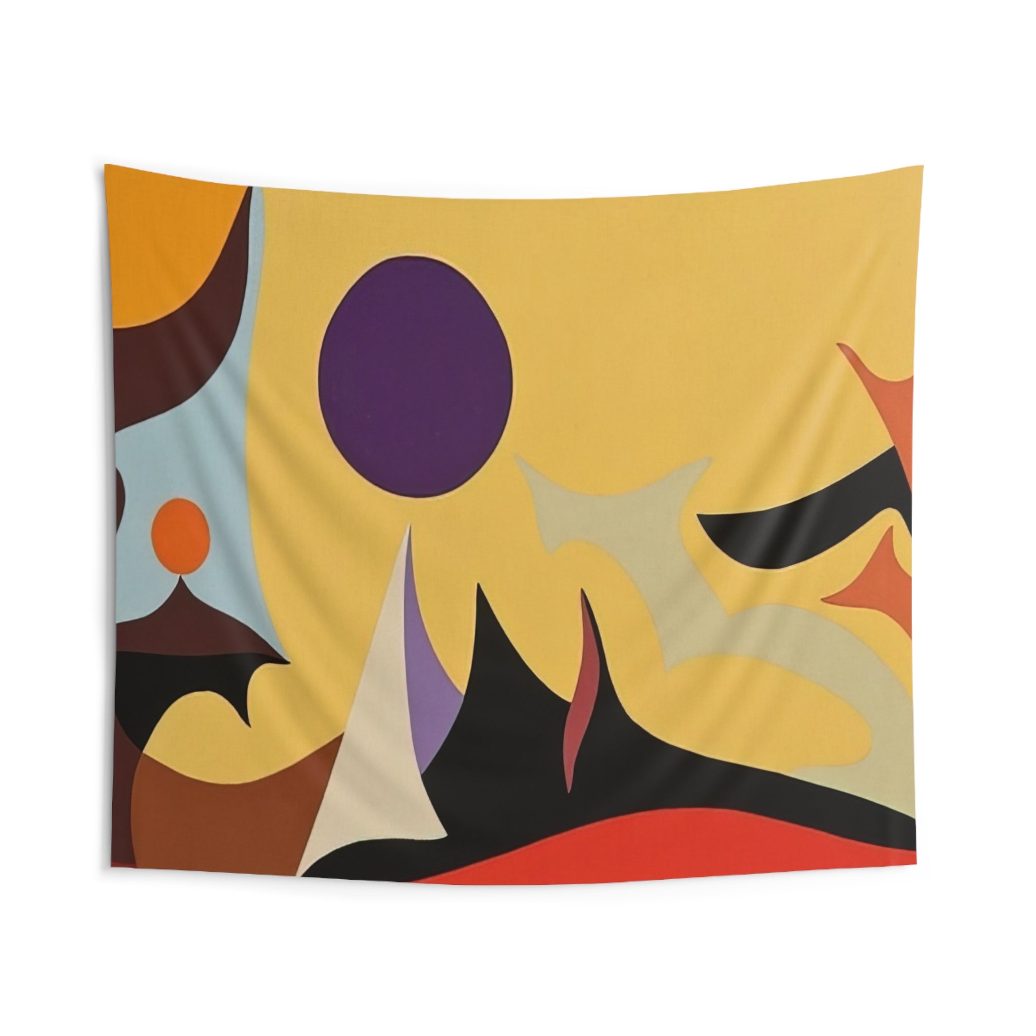 Yellow Landscape - 1953 By Karl Benjamin Tapestry | Karl Benjamin Large Tapestry Art