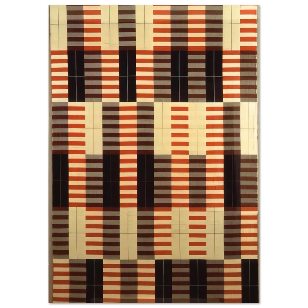 BLACK WHITE RED 1964 - Anni Albers Art Print - A0 (84.1 x 118.9  cm) / 33.1 × 46.8 inches | Anni Albers Poster | Anni Albers Prints