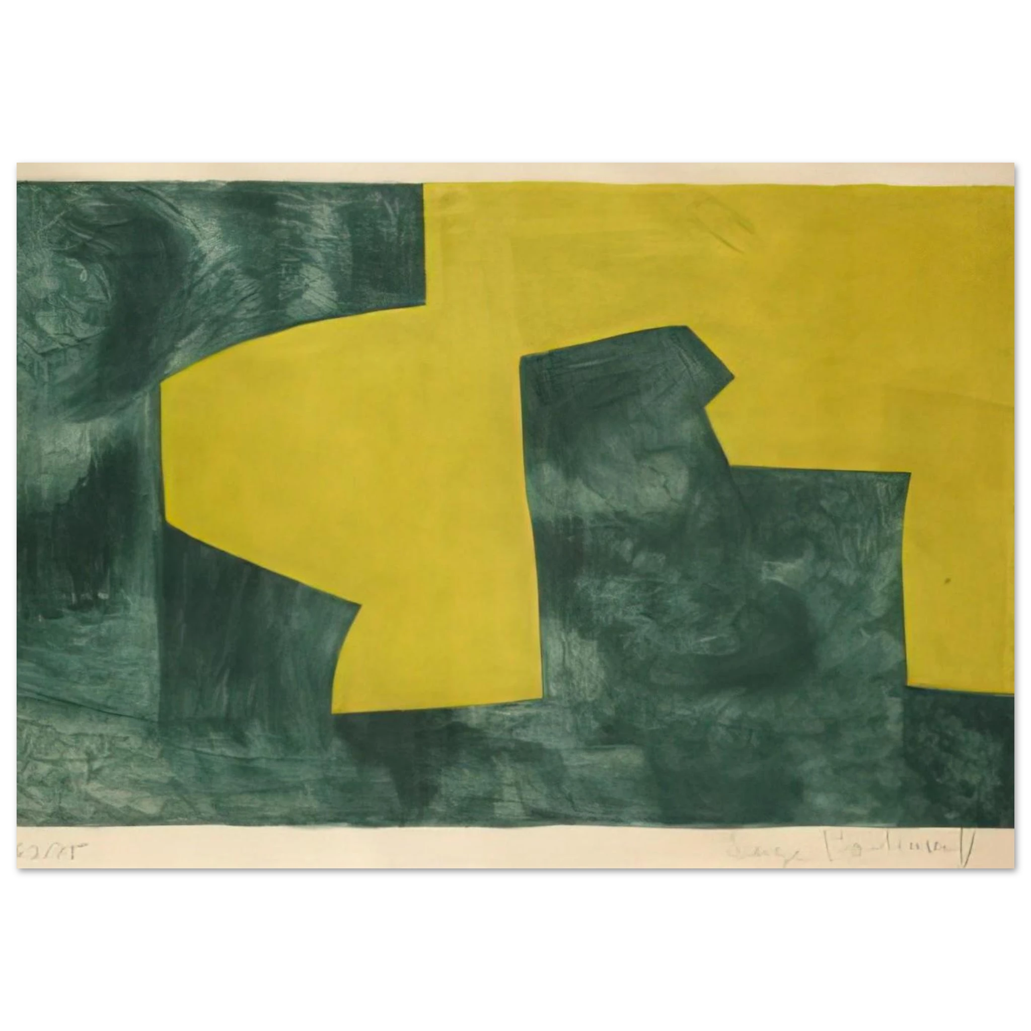 Composition verte et jaune - 1966 - Serge Poliakoff Art Print - A0 (84.1 x 118.9  cm) / 33.1 × 46.8 inches | Serge Poliakoff Poster | Serge Poliakoff Prints