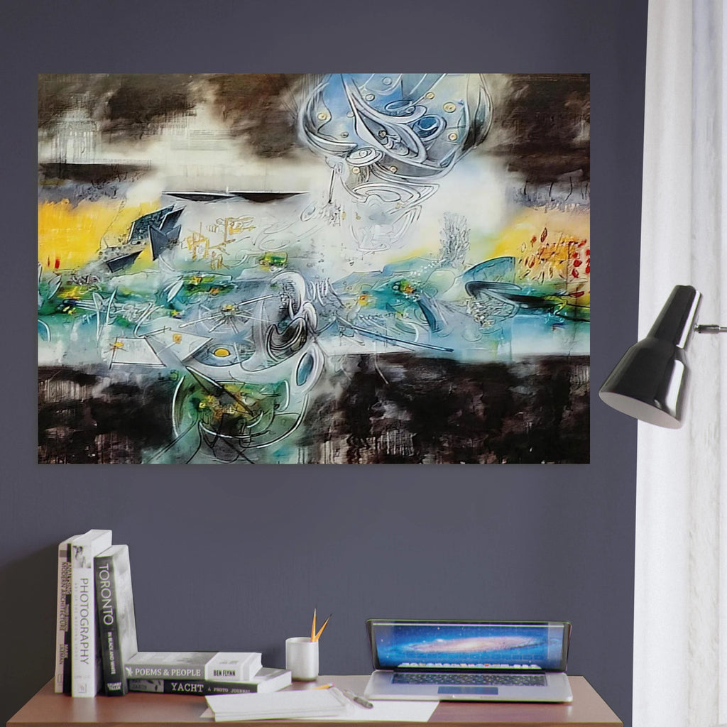 ABRIR EL CUBO Y ENCONTRAR LA VIDA - Roberto Matta Art Print - A0 (84.1 x 118.9  cm) / 33.1 × 46.8 inches | Roberto Matta Poster | Roberto Matta Prints