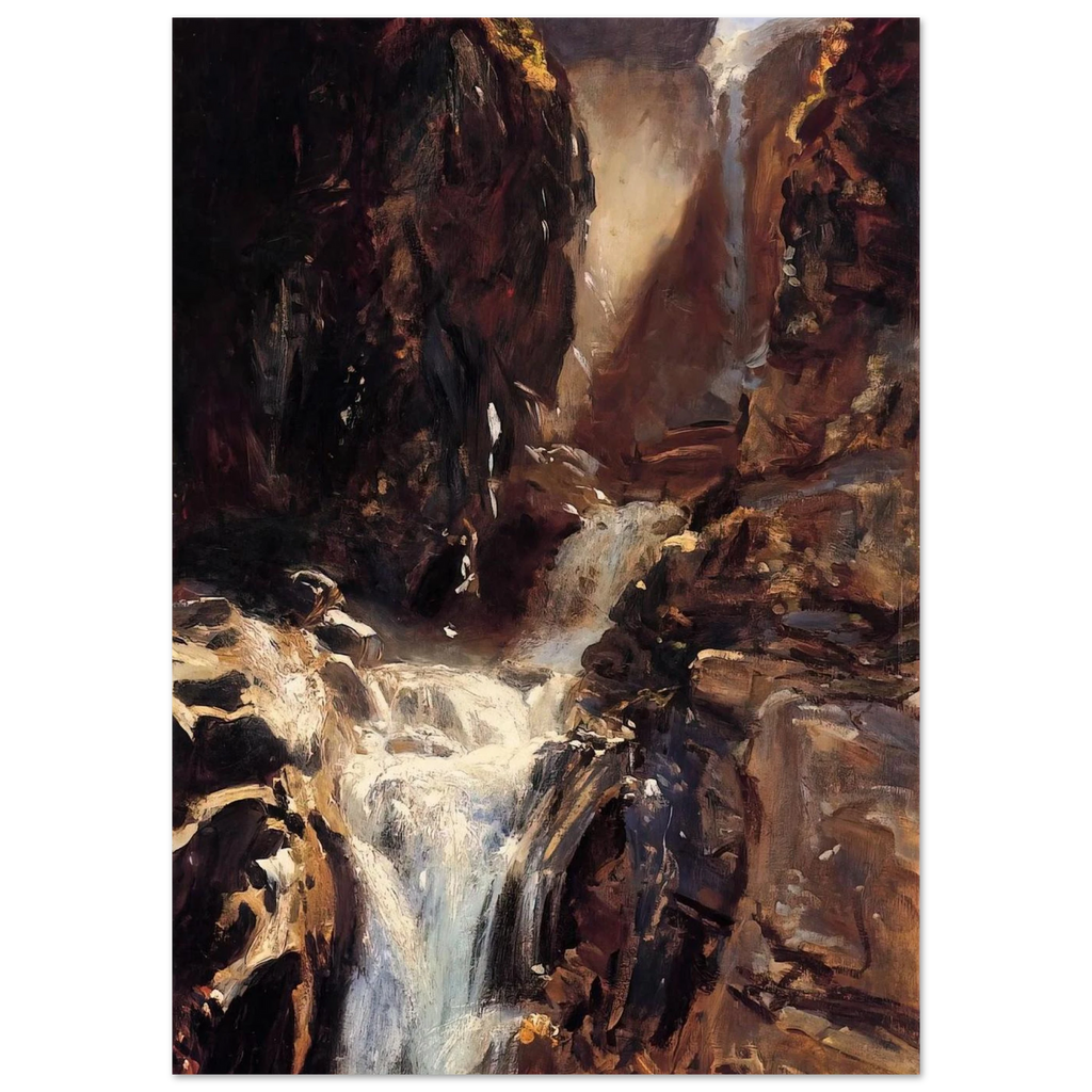 A Waterfall - John Singer Sargent Art Print - A0 (84.1 x 118.9  cm) / 33.1 × 46.8 inches | John Singer Sargent Poster | John Singer Sargent Prints