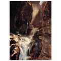 A Waterfall - John Singer Sargent Art Print - A0 (84.1 x 118.9  cm) / 33.1 × 46.8 inches | John Singer Sargent Poster | John Singer Sargent Prints