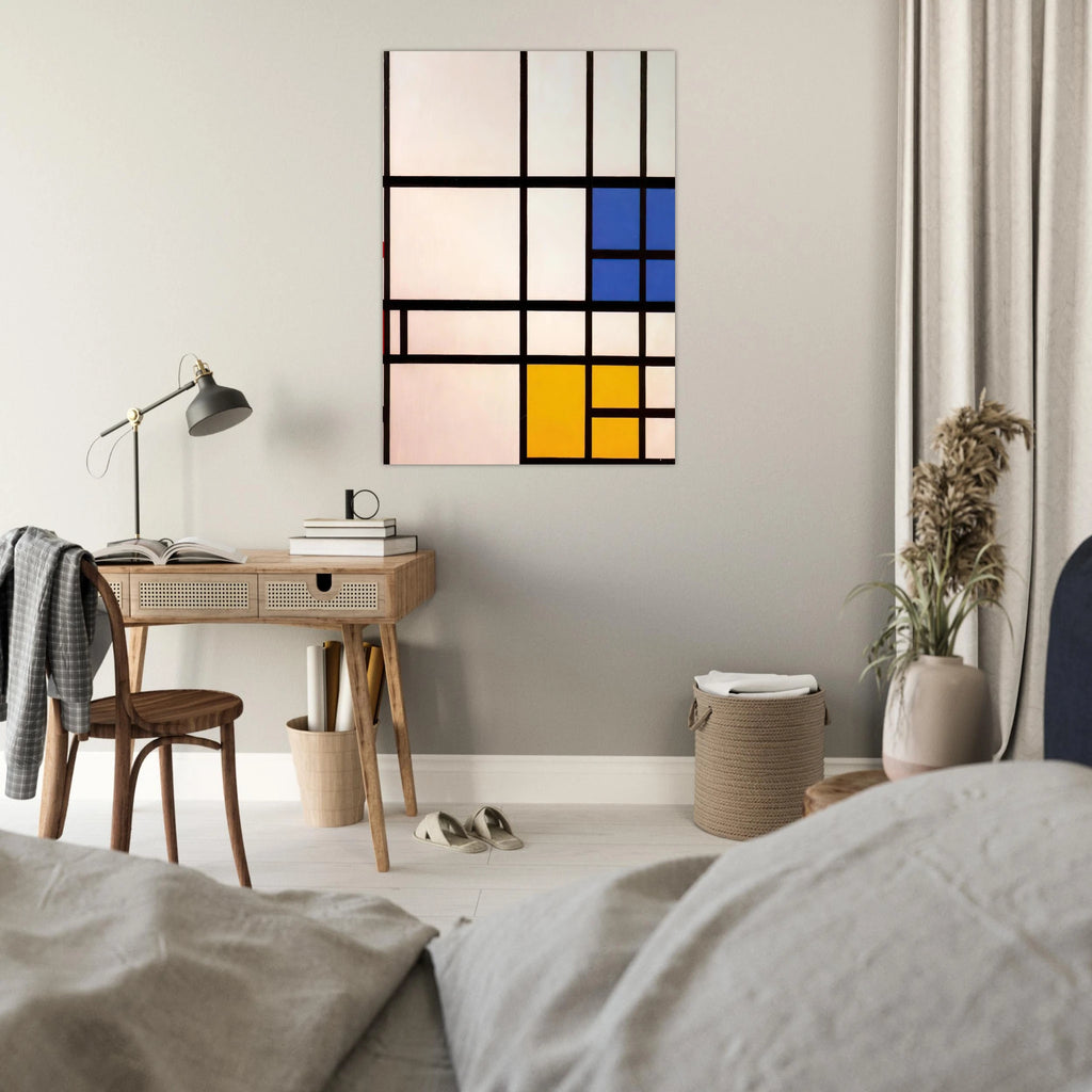 Composition N. 11 London with Blue, Red and Yellow - Piet Mondrian Art Print - A0 (84.1 x 118.9  cm) / 33.1 × 46.8 inches | Piet Mondrian Poster | Piet Mondrian Prints