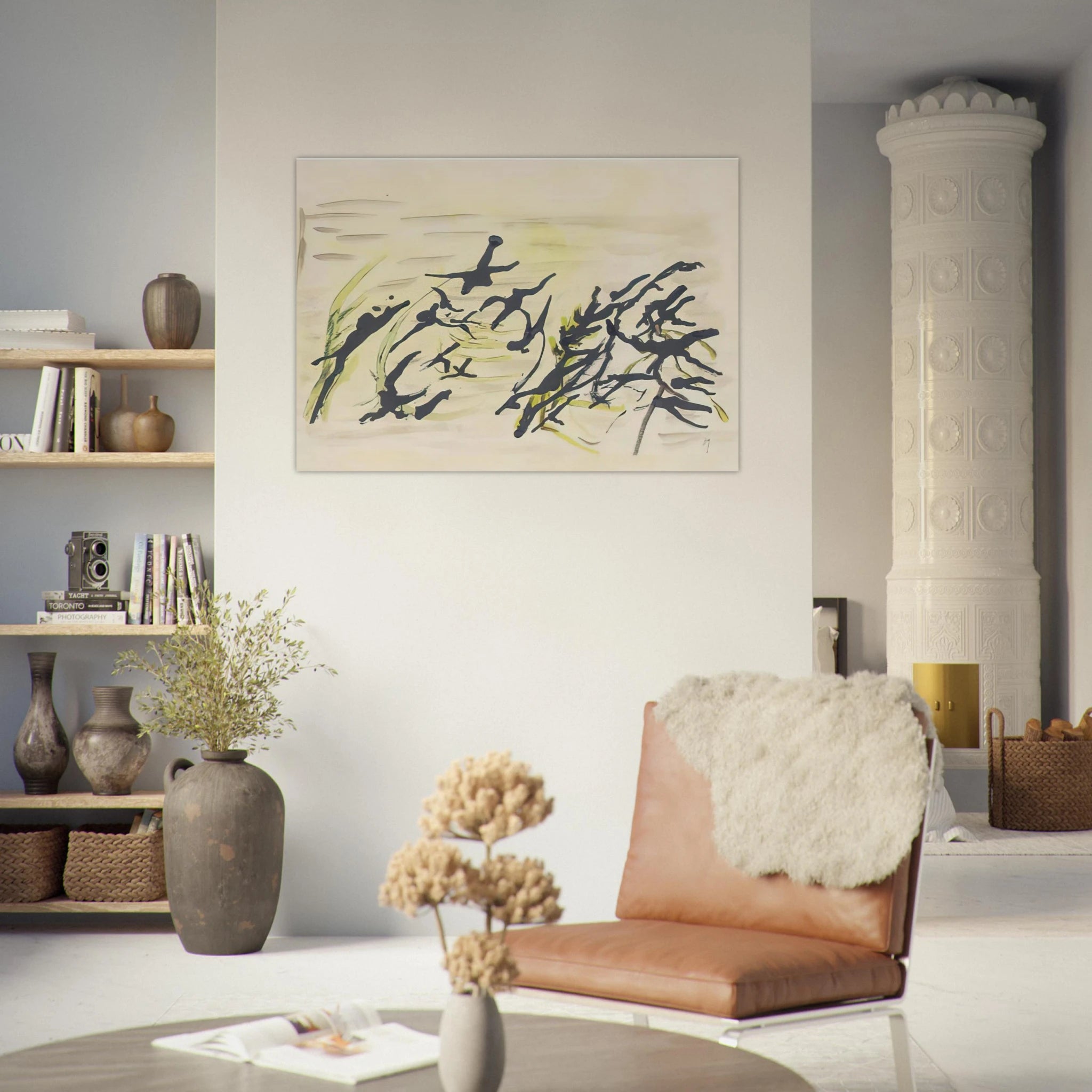 COMPOSITION 1 - Henri Michaux Art Print - A0 (84.1 x 118.9  cm) / 33.1 × 46.8 inches | Henri Michaux Poster | Henri Michaux Prints