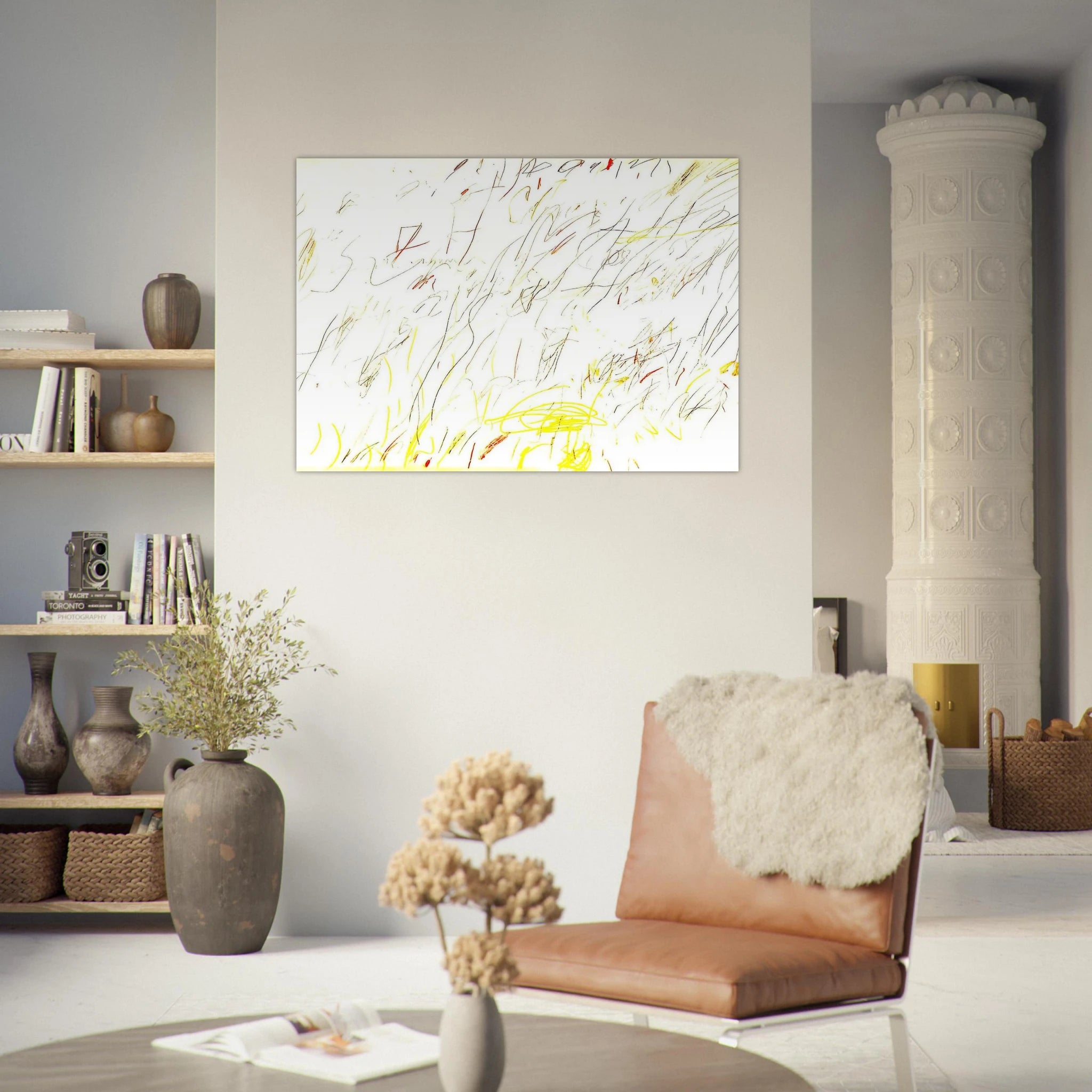 Blue Room - Cy Twombly Art Print - A0 (84.1 x 118.9  cm) / 33.1 × 46.8 inches | Cy Twombly Poster | Cy Twombly Prints